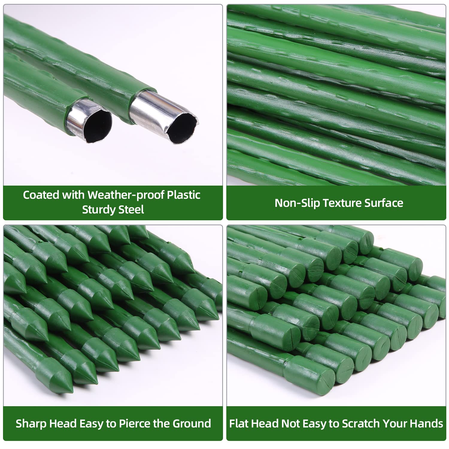 Ohuhu 3.4x100 FT Plastic Garden Fence Roll with 25-Pack 4 FT Stakes - Reusable Animal Barrier for Deer, Chicken, Dog Protection - Temporary Safety Netting for Yard, Pool, Snow & Poultry Fencing - Perfect for Home, Farm and Outdoor Use