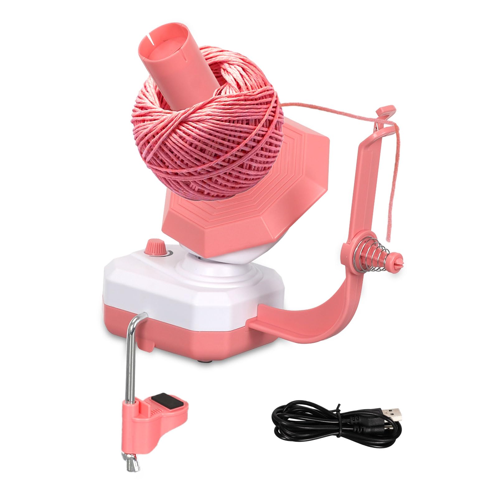 Electric Yarn Ball Winder for Crocheting - Automatic Yarn Cake Winder with Stepless Speed & Dual-Spring Tension - 10oz Large Capacity Yarn Spinner for Knitting & Weaving - Perfect for Crafters & Crochet Lovers (Ideal for Home Use, DIY Projects & Gift Making)