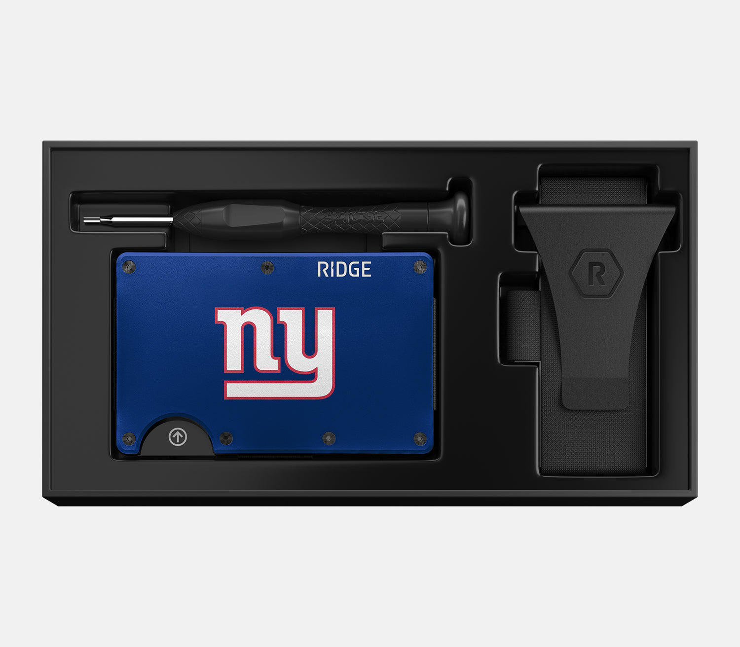 Ridge Wallet for Men - Slim RFID Blocking Minimalist Wallet - New York Giants NFL Team Design - Perfect for Everyday Carry & Travel