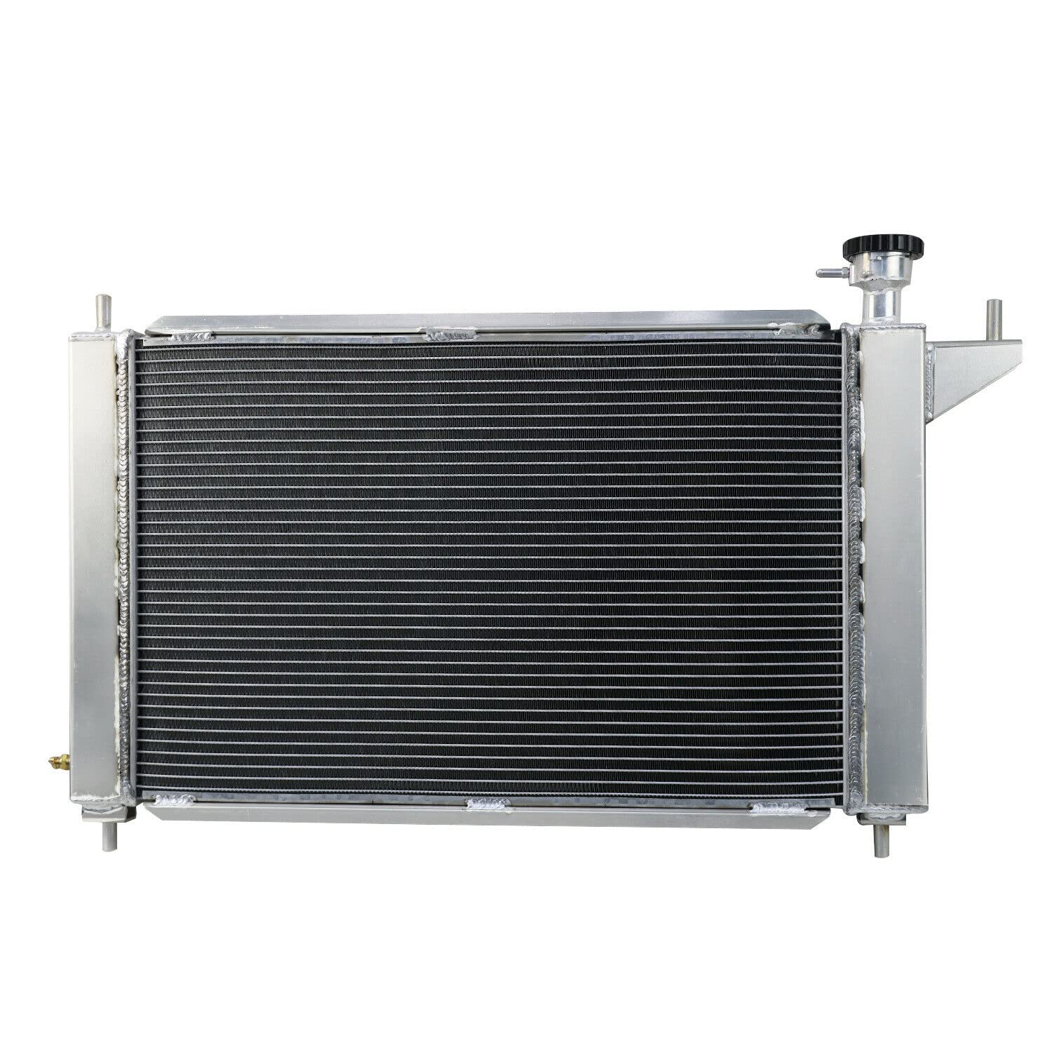 High-Performance Aluminum Radiator for Ford Mustang V6 V8 3.8L 5.0L (1994-1996) - 3 Row Cooling System with Electric Fan Shroud & Thermostat Kit - Perfect for Racing, Daily Driving & Engine Upgrades