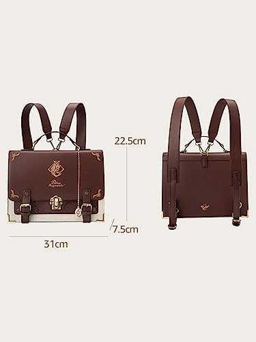 **Genshin Impact Official Diluc Ragnvindr Messenger Bag - Cosplay Shoulder Bag, Retro Style Backpack for Anime Fans - Perfect for Conventions, School & Daily Use**
