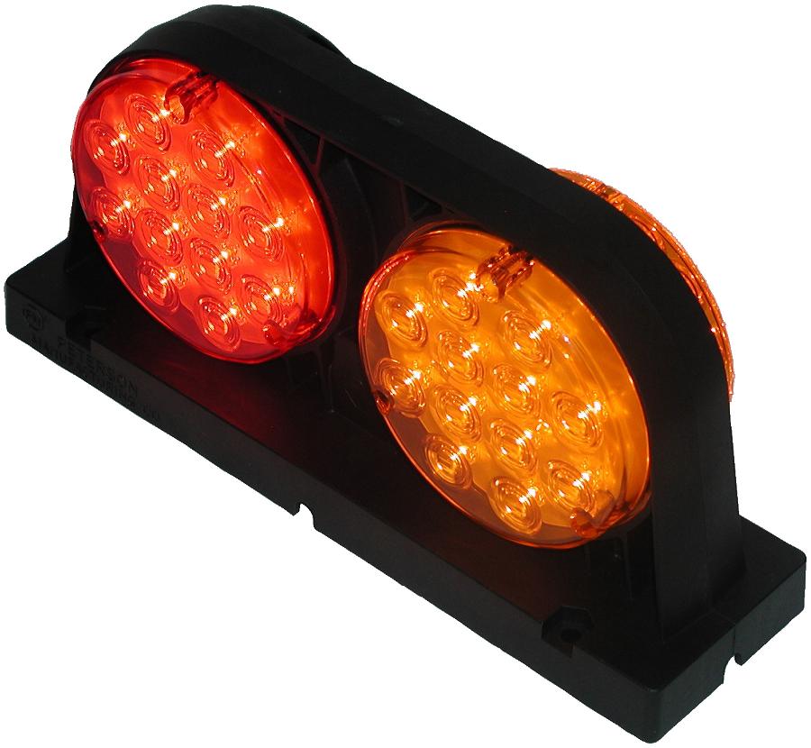 PM 318R LED Agricultural Safety Traffic & Warning Light with Stripped Wires - Curbside Installation for Farms, Construction Sites & Emergency Vehicles