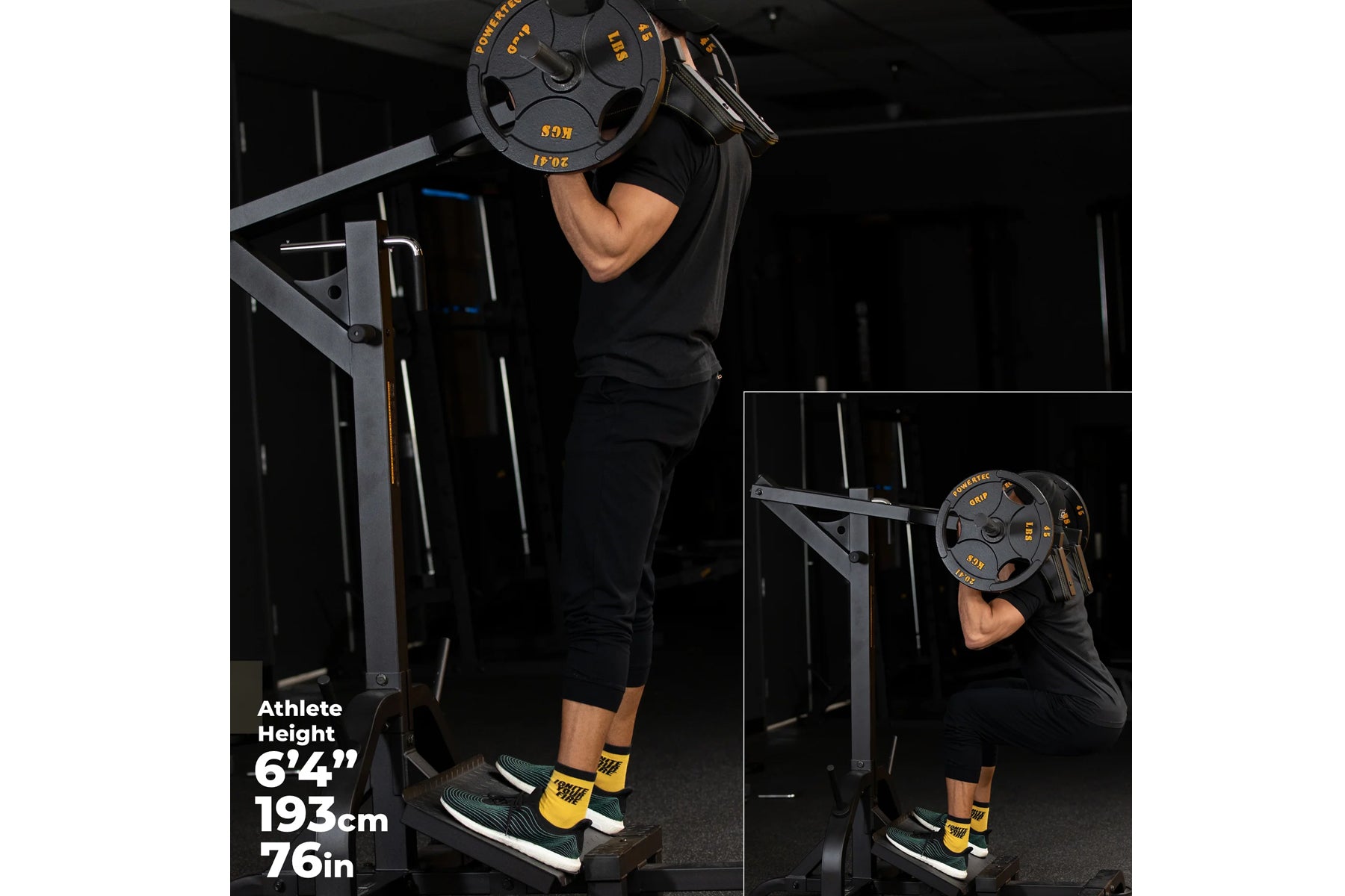 Powertec LeverGym Squat & Calf Assist Machine - Home Gym Strength Training Equipment for Leg Workouts | Perfect for Squats, Calf Raises & Lower Body Exercises