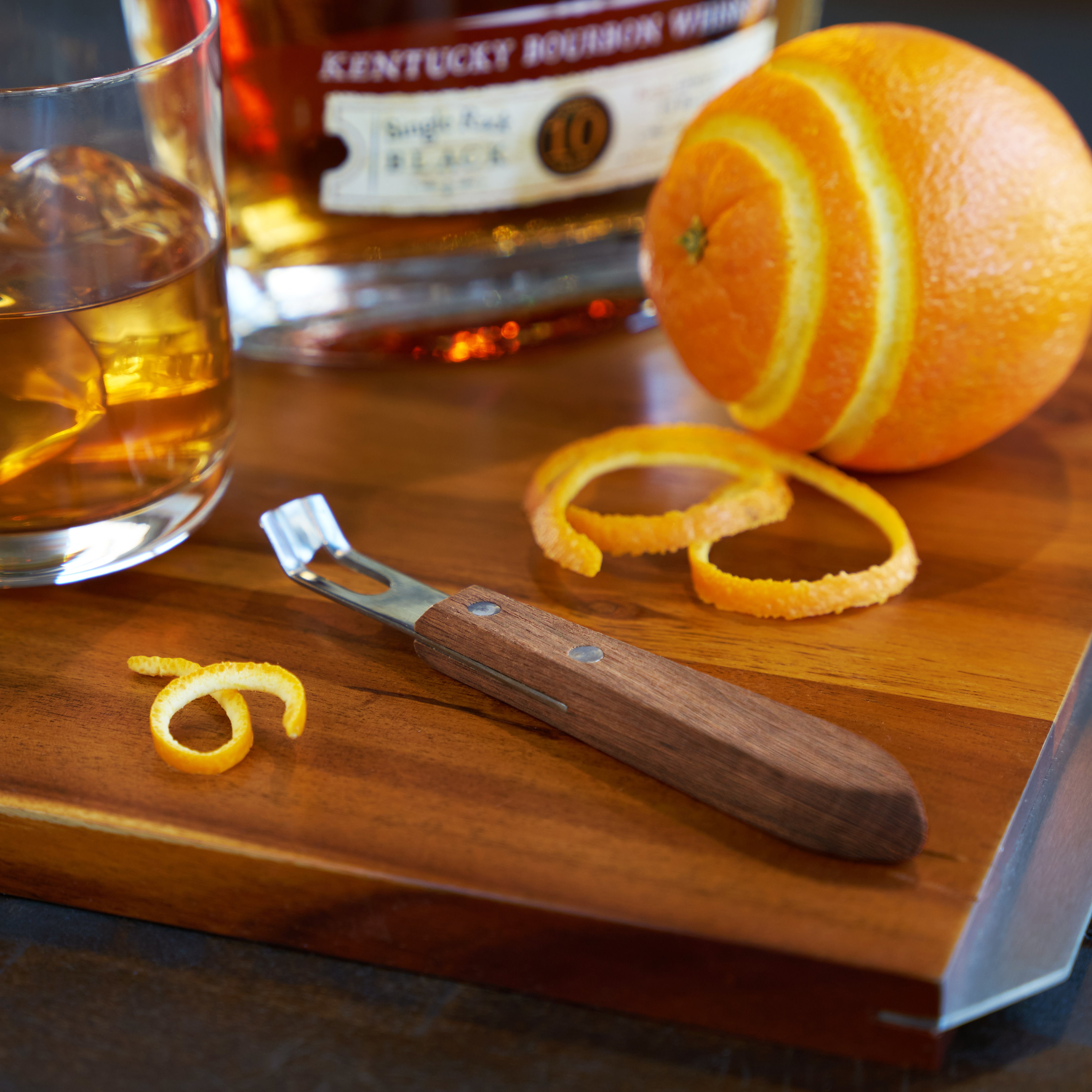 Premium Channel Knife with Walnut Wood Handle - Professional Chef's Tool for Precise Vegetable & Fruit Cutting | Ideal for Kitchen, Restaurants & Culinary Schools