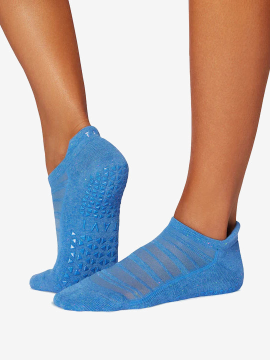 Tavi Noir Savvy Breeze Non-Slip Grip Socks for Women - Deep Navy Blue - Perfect for Yoga, Pilates, and Barre Workouts