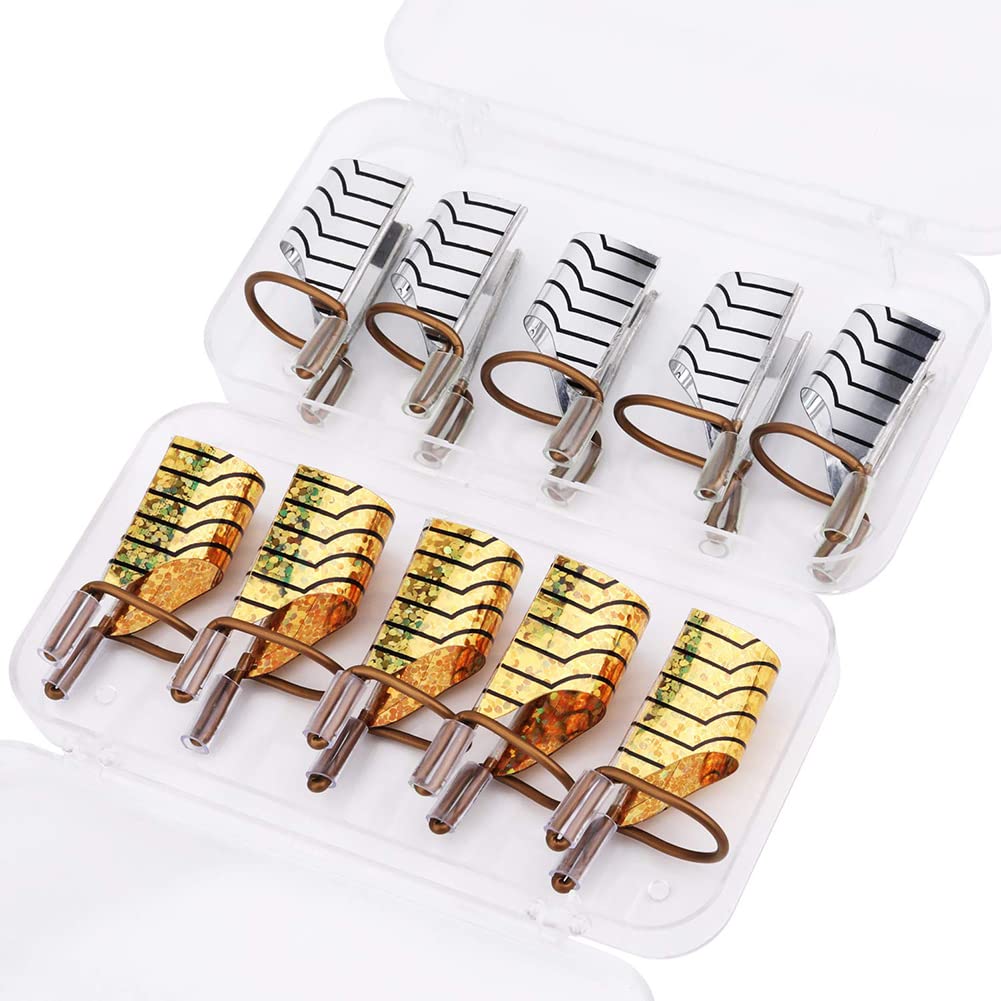 AKOAK 10-Piece Reusable Nail Extension Forms - Acrylic & UV Gel Nail Art Guide Protectors for Salon & Home Use | Perfect for DIY Manicures, Nail Extensions & Professional Nail Art Designs