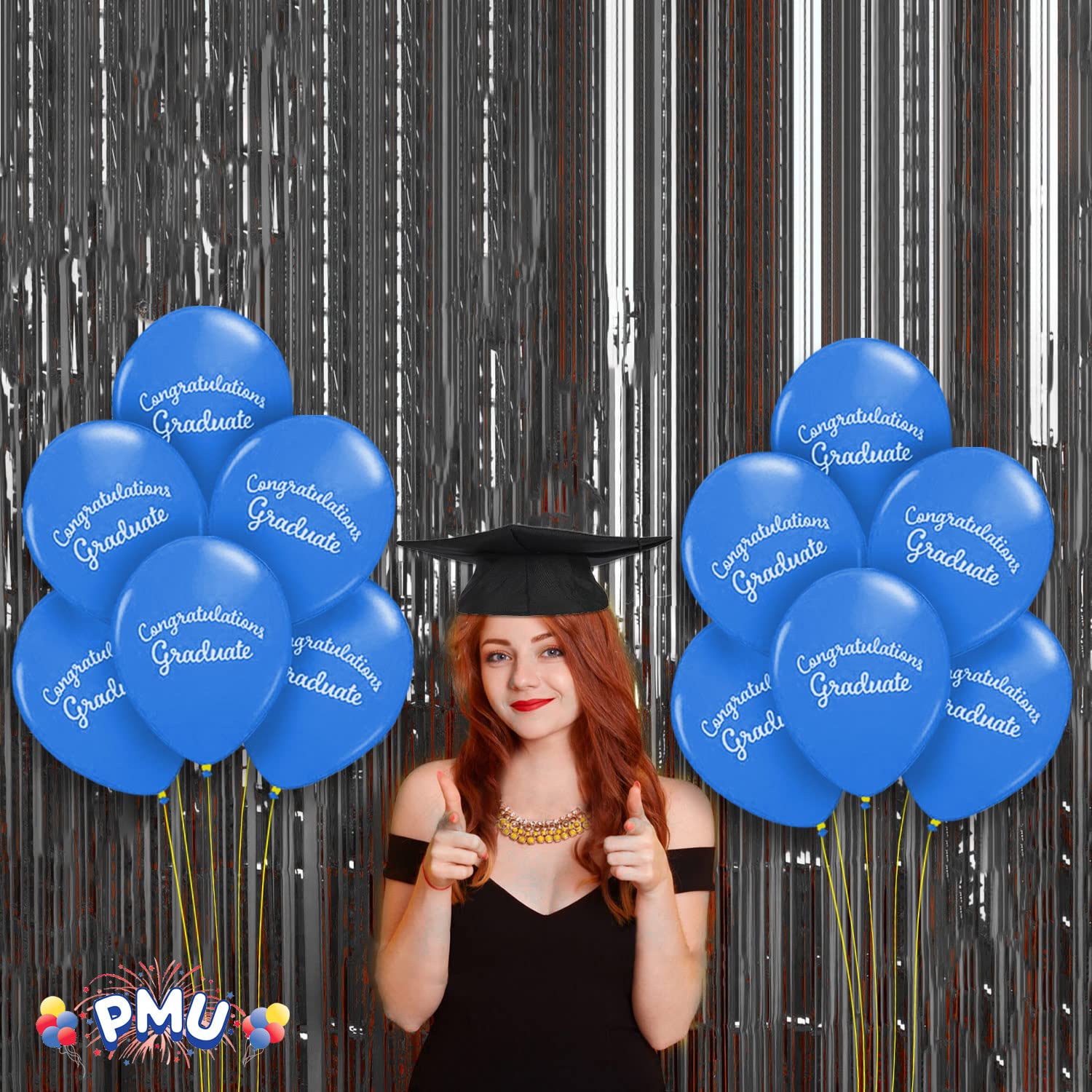 Premium Blue Graduation Balloons - 25 Pack Congrats Grad Latex Balloons for Graduation Parties, Decorations & Celebrations | Perfect for Graduation Ceremonies, College Graduation Parties & High School Graduation Decor
