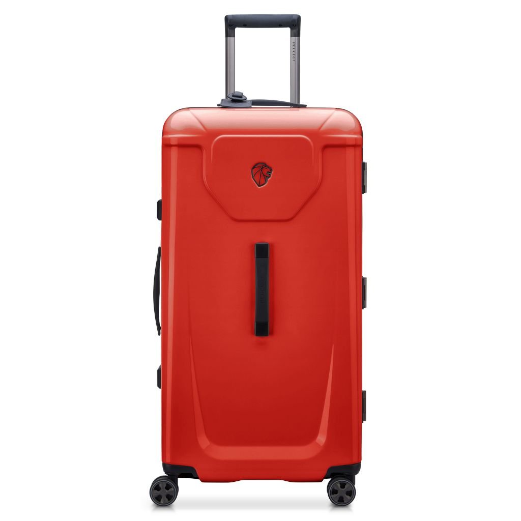 Peugeot Voyages 80cm Zipperless Hard Shell Suitcase - Spacious Check-In Luggage for Travel, Durable Red Hardside Trunk | Perfect for Airplane, Business Trips & Vacation Packing