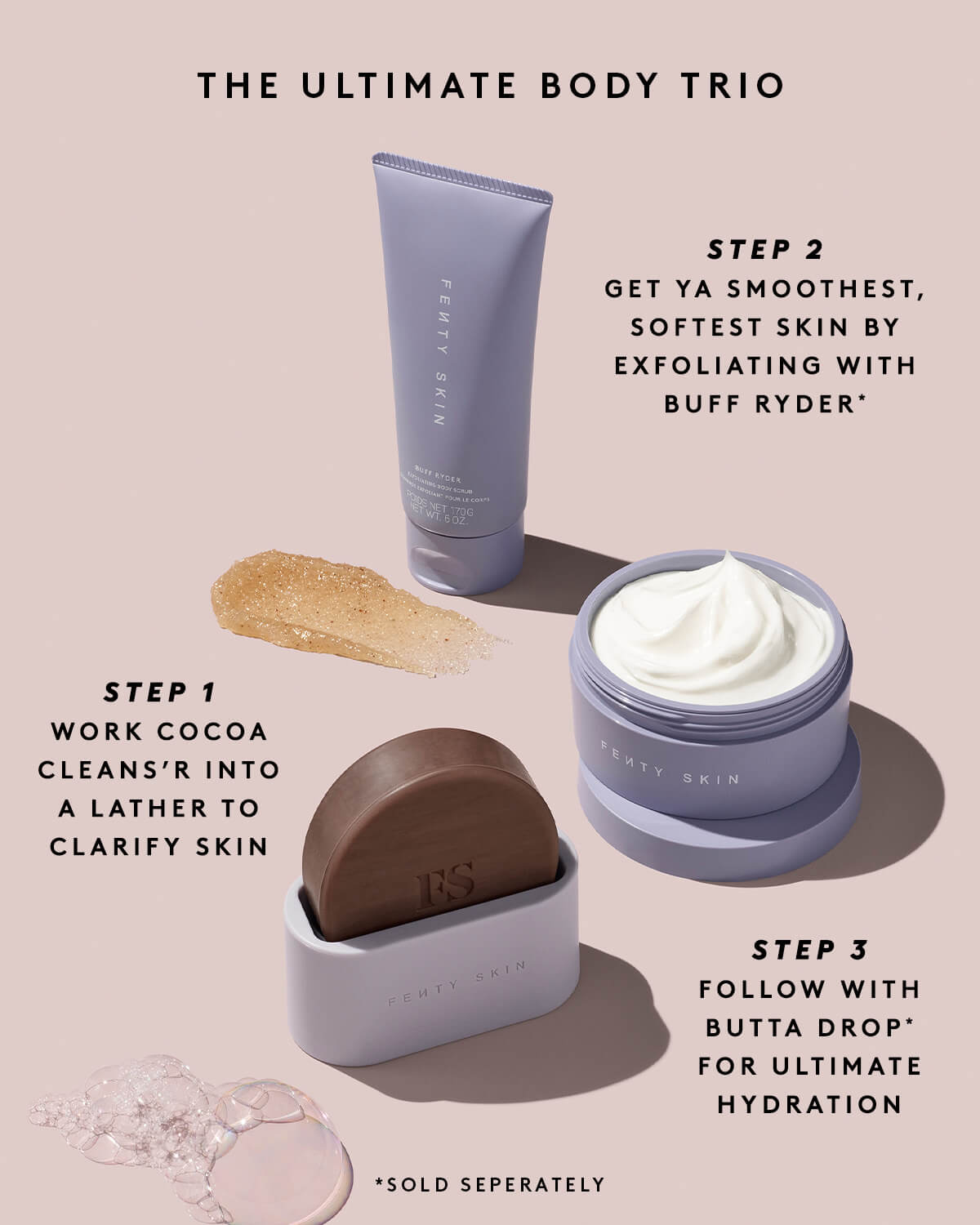 Organic Cocoa Cleans'r All Over Cleansing Bar with Soap Dish - Natural Body Wash for Dry & Sensitive Skin - Perfect for Shower, Bath & Travel