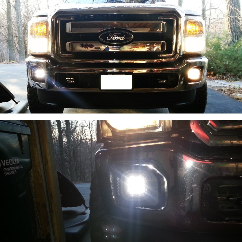 40W CREE LED Pods with Fog Light Mounting Bracket & Wiring Harness for 2016 Ford F250 F350 - Off-Road Lighting, Truck Accessories, Fog Light Replacement