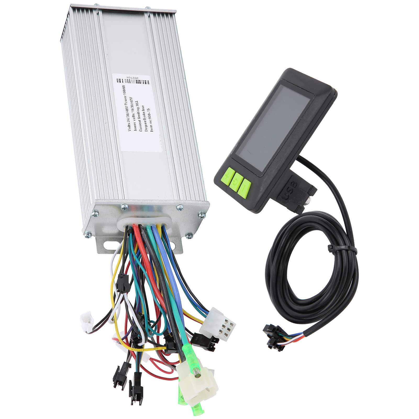 36V/48V 1000W Brushless Motor Speed Controller with LCD Display - Compatible with Electric Scooters & Bikes (22.5mm/0.9in Handlebars) - Perfect for Commuting, Off-Road Adventures & DIY E-Bike Projects