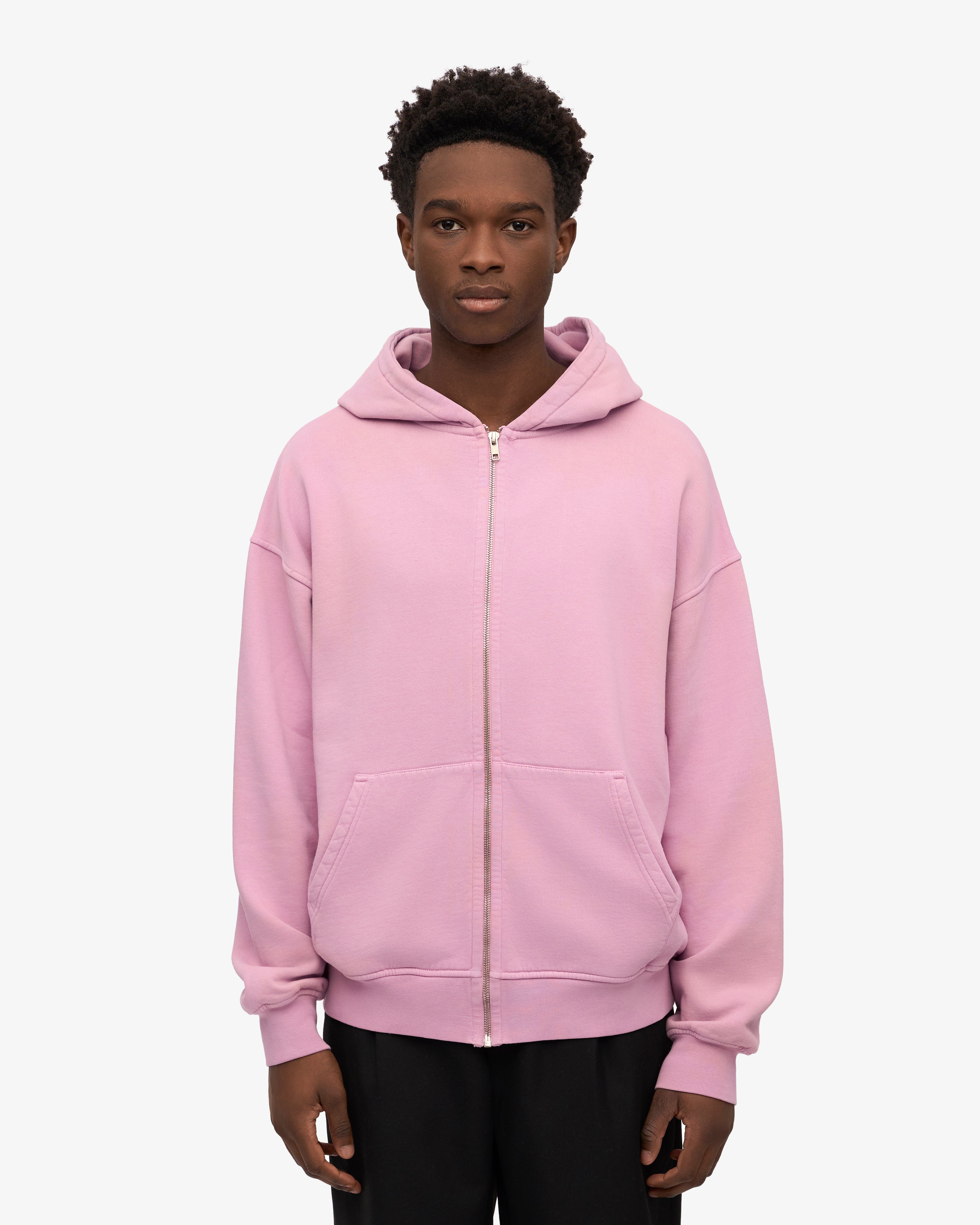 Organic Oversized Zip Hoodie - Cherry Blossom Print - Soft Cotton Pullover for Women - Perfect for Casual Wear, Loungewear & Outdoor Activities