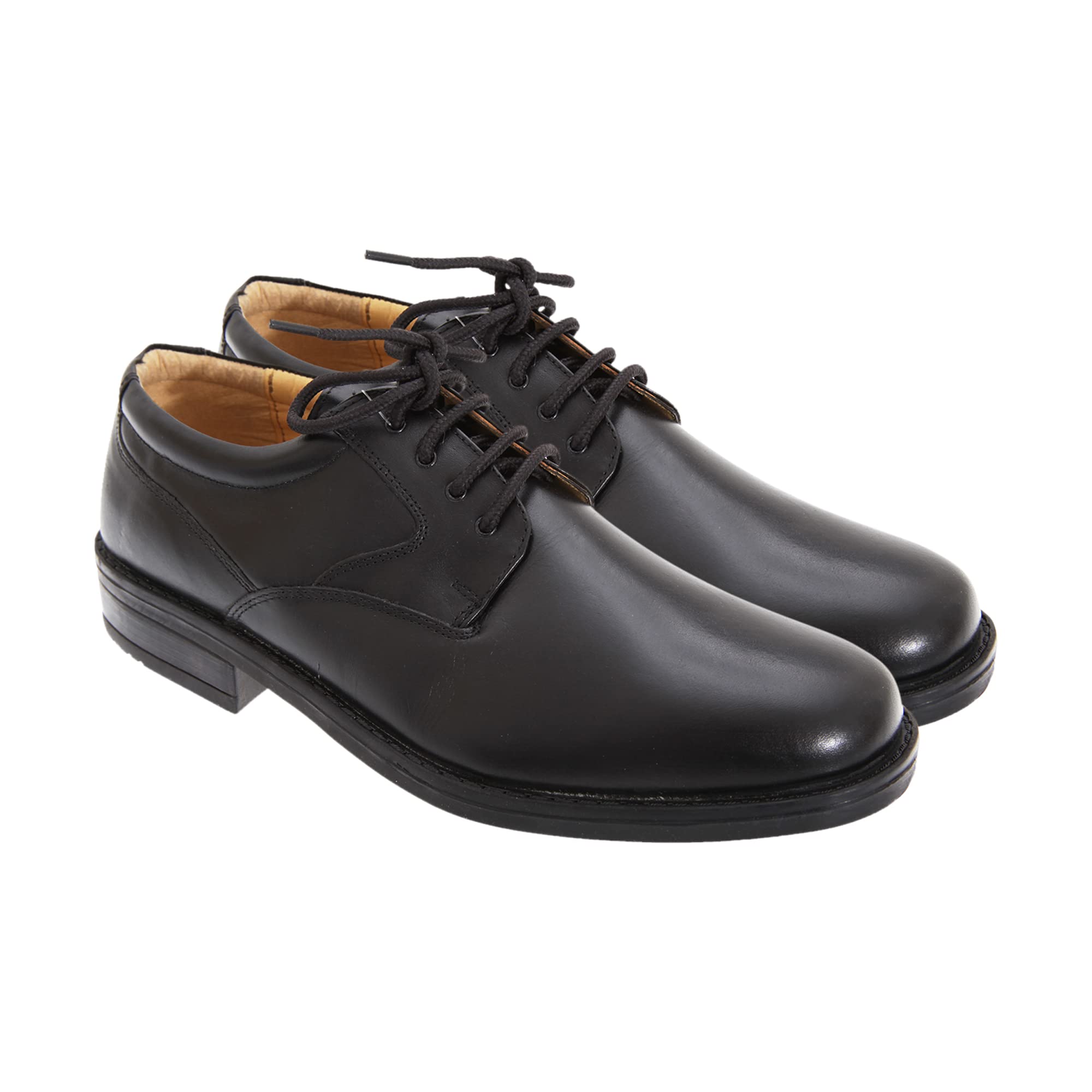 Men's Flexi Plain Leather Gibson Shoes - Comfortable & Stylish Casual Loafers for Work, Travel & Everyday Wear
