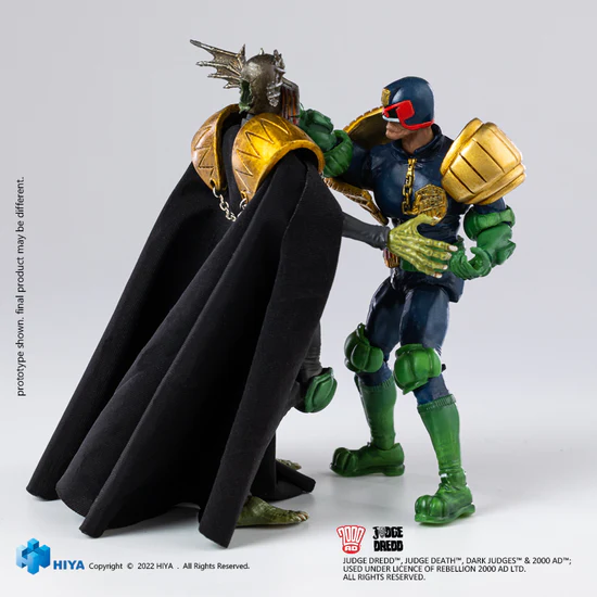 PRE ORDER - Hiya 1/18 Scale 4-Inch Judge Dredd Action Figure - Exquisite Mini Series Collectible - Gaze Into The Fist of Dredd - Perfect for Display, Collecting & Action Figure Battles