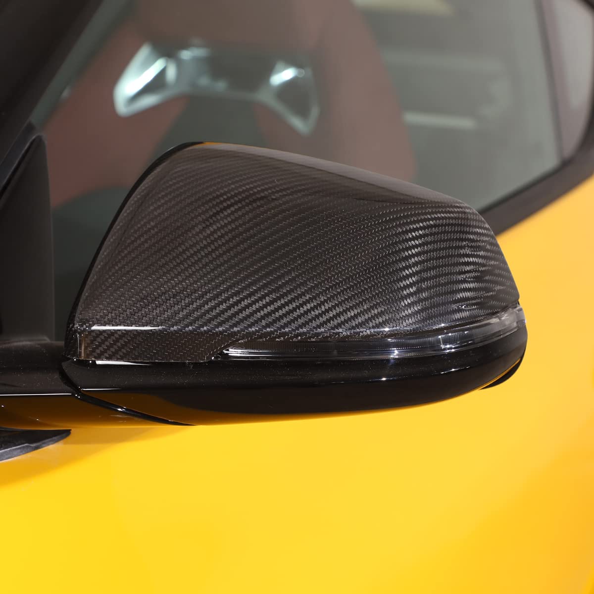 Carbon Fiber Door Rear View Mirror Cover Cap for Toyota Supra GR A90 A91 MK5 2019-2022 - 2PCs Exterior Side Mirror Covers - Upgrade Your Car's Style & Protection (Perfect for Car Enthusiasts & Show Vehicles)