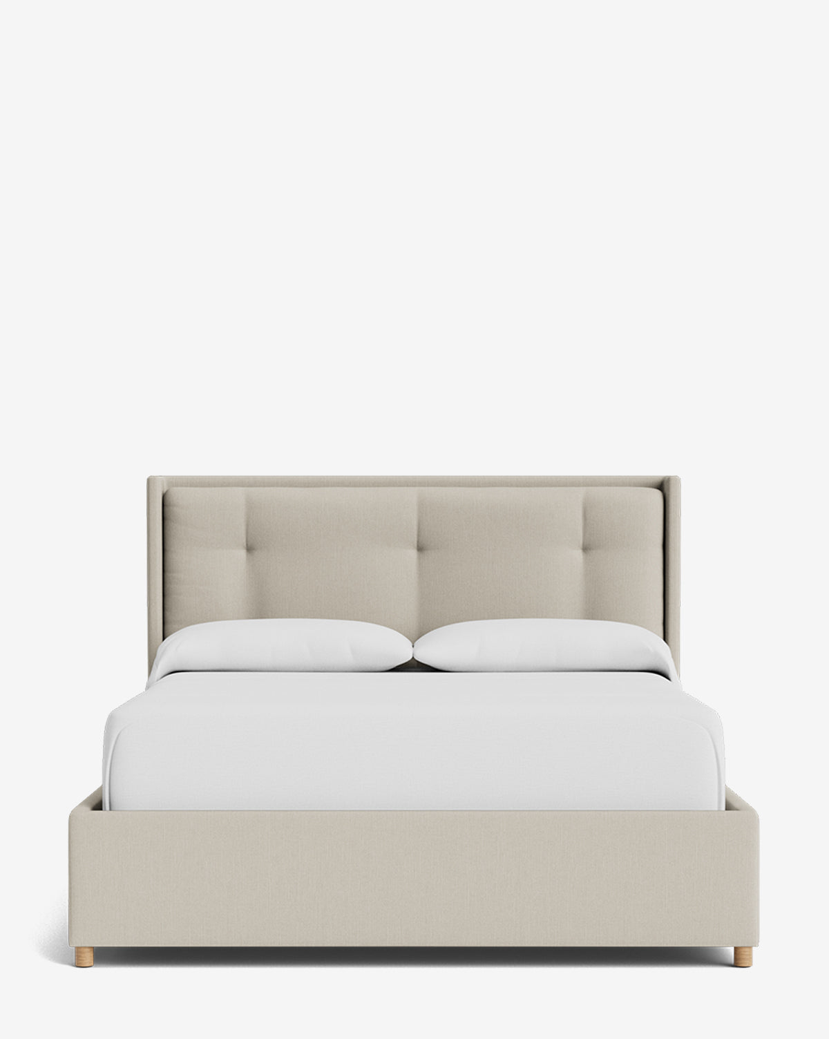 Low Profile Ria Bed Frame with Minimalist Headboard - Perfect for Small Spaces, Modern Bedrooms & Studio Apartments