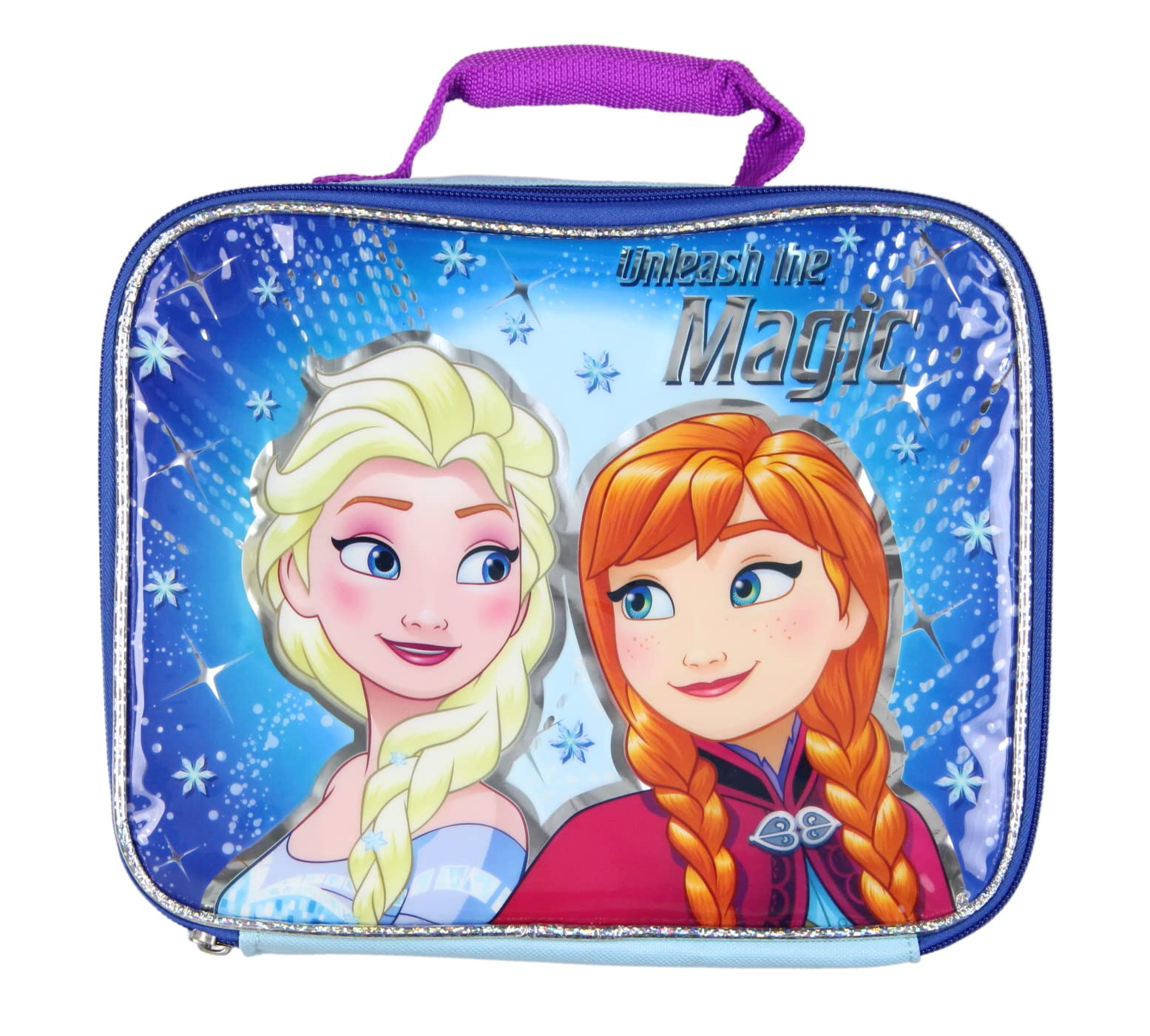Disney Frozen Magic In The Air Insulated Lunch Box for Kids - Leak Proof Thermal Food Container for School, Picnic & Travel - Official Disney Merchandise