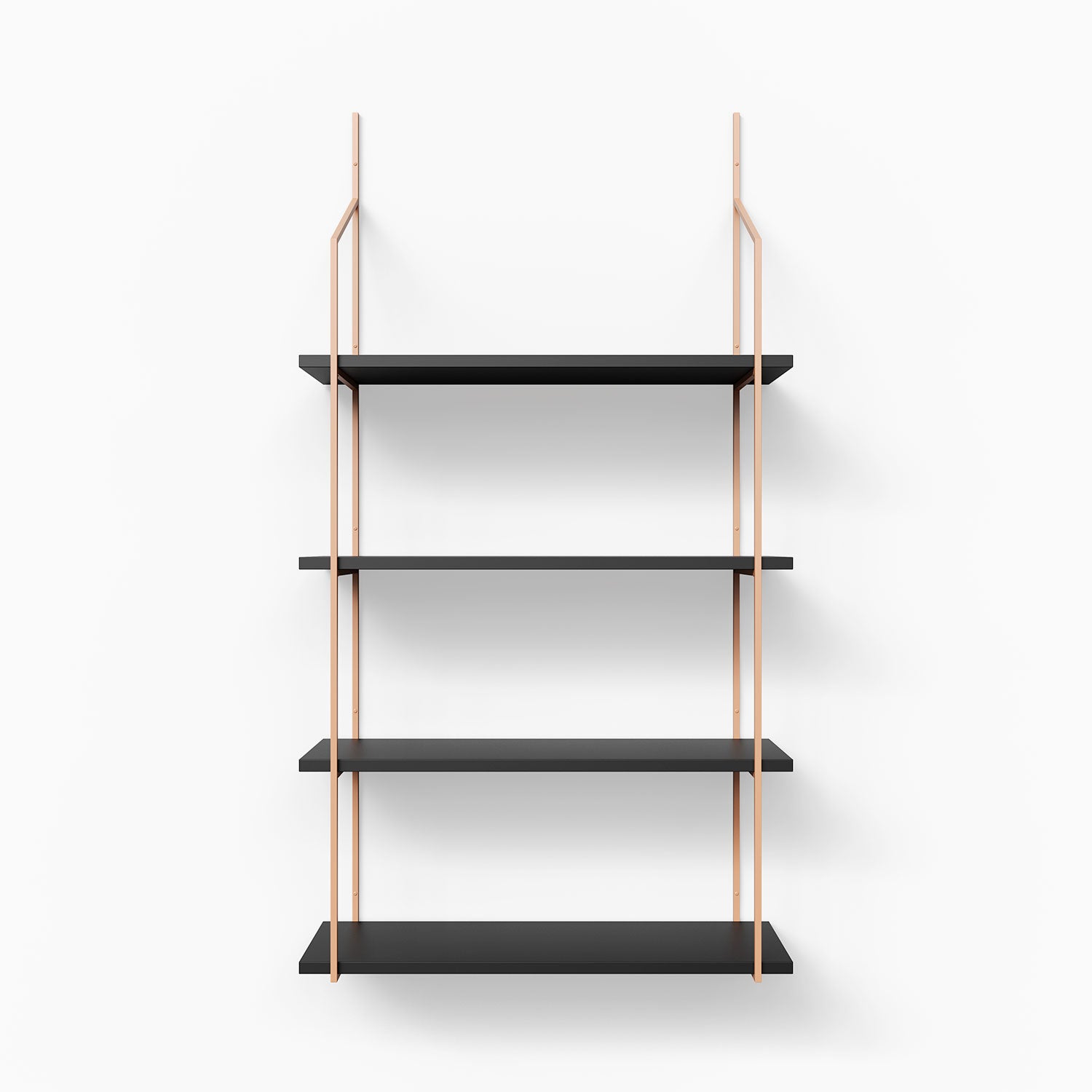 4-Tier Black Metal Shelf - Sturdy & Space-Saving Storage Organizer for Kitchen, Bathroom, Office, or Garage - Verne Brand