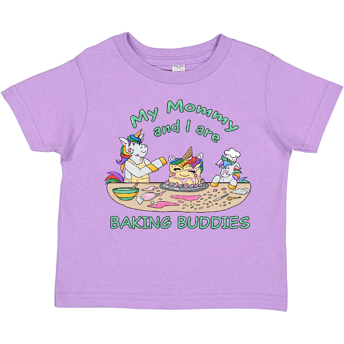 Inktastic My Mommy and I are Baking Buddies Toddler T-Shirt - Cute Matching Mother & Daughter Baking Outfits for Cooking, Baking Classes & Family Kitchen Fun