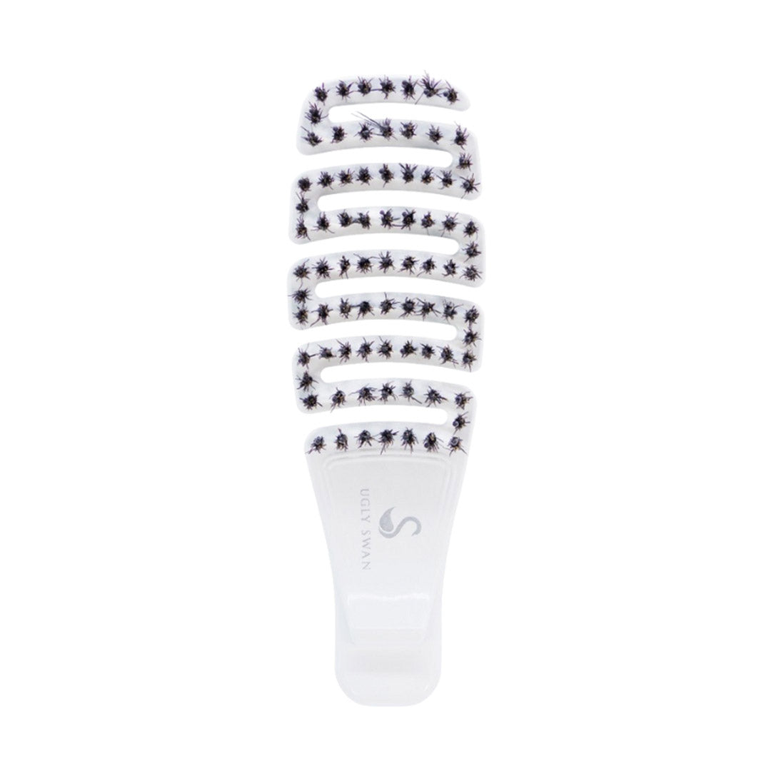 Ugly Swan Scream-Free Detangling Brush - Palm Flexi Vanilla Dream Hair Brush for Kids & Adults - Perfect for Pain-Free Hair Detangling at Home or On-the-Go