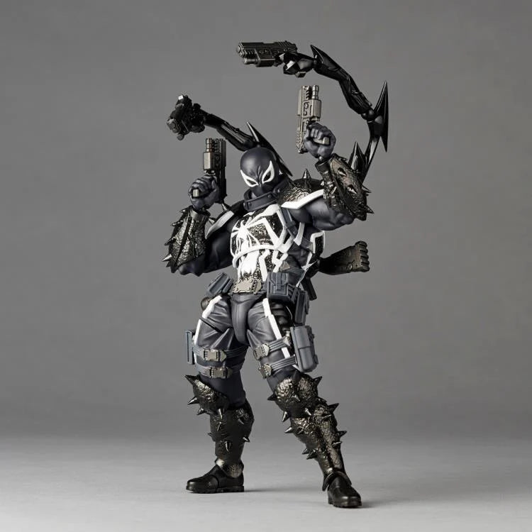 Amazing Yamaguchi Revoltech Agent Venom Action Figure NR023 - Highly Articulated Collectible for Marvel Fans, Display & Photography