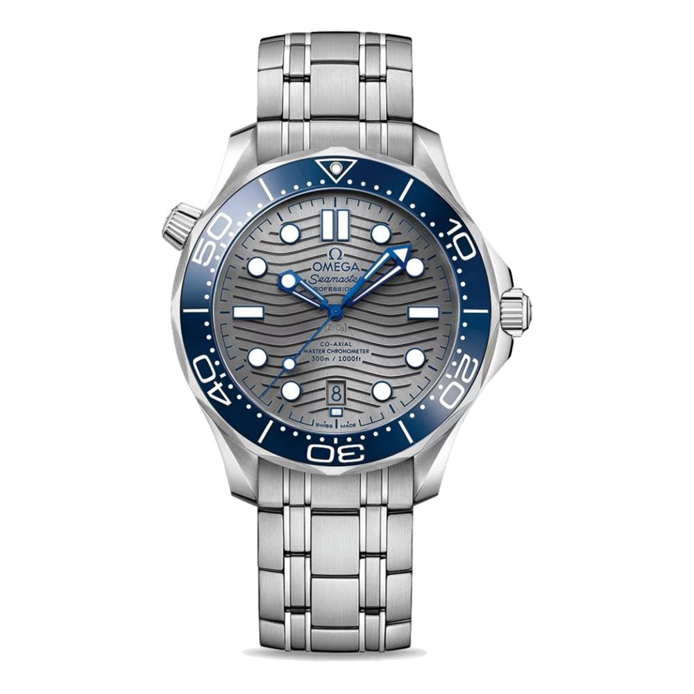 Omega Seamaster Diver 300M Co-Axial Master Chronometer 42mm Men's Watch - Gray Dial on Stainless Steel Bracelet | Luxury Dive Watch for Swimming, Snorkeling & Everyday Wear