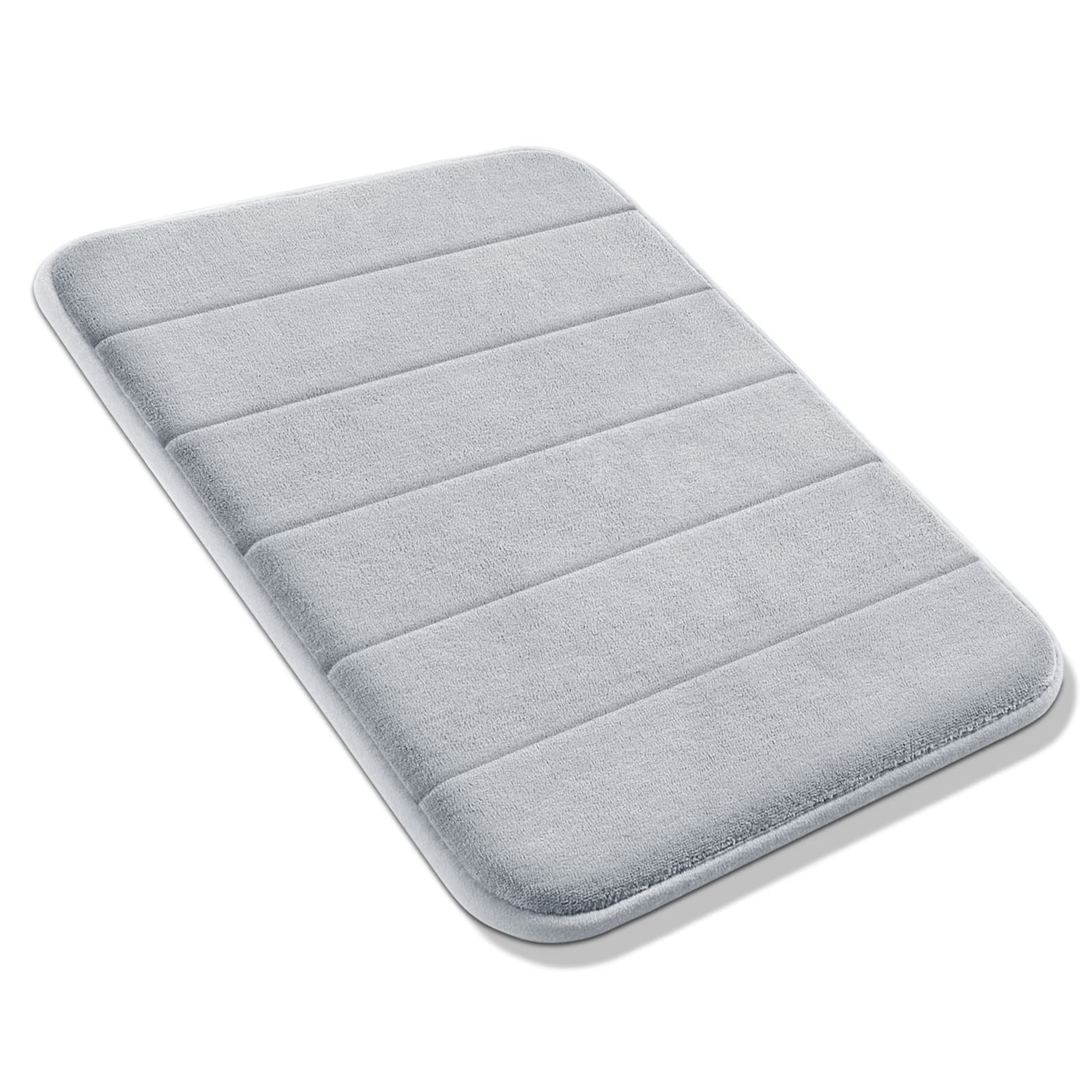 Yimobra Memory Foam Bath Mat - 24x17 Inch Non-Slip Super Absorbent Quick Dry Bathroom Rug - Soft Comfortable Machine Washable for Shower Tub Floor - Perfect for Bathroom Safety & Luxury Spa Experience