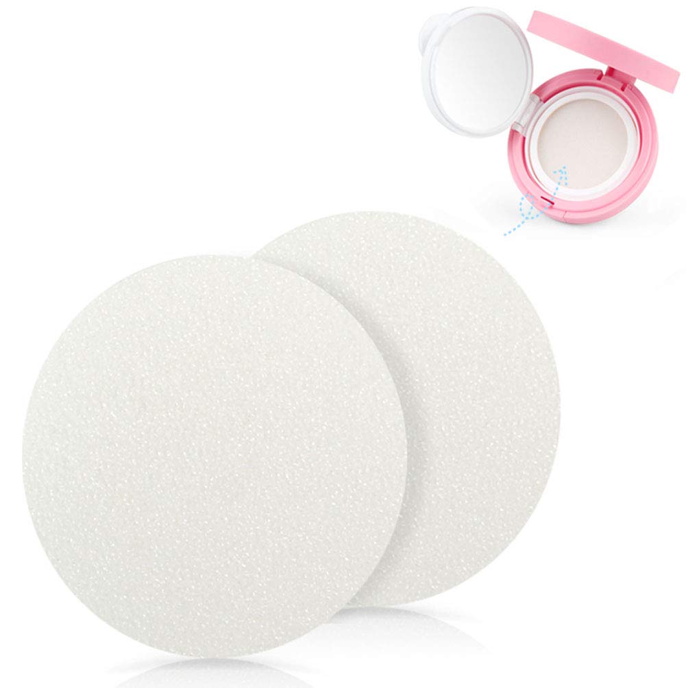 8-Piece Air Cushion Makeup Sponge Set - Soft Round Powder Puff & Blender Sponge Replacement for BB/CC Cream & Liquid Foundation - Fits All Skin Types (White) - Perfect for Daily Makeup Application & Travel Touch-Ups