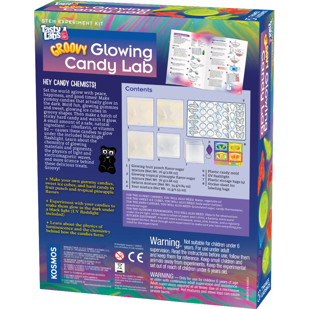 Groovy Glowing Candy Lab Kit - DIY Science Experiment for Kids - Fun Educational STEM Toy for Birthday Parties & Halloween Activities