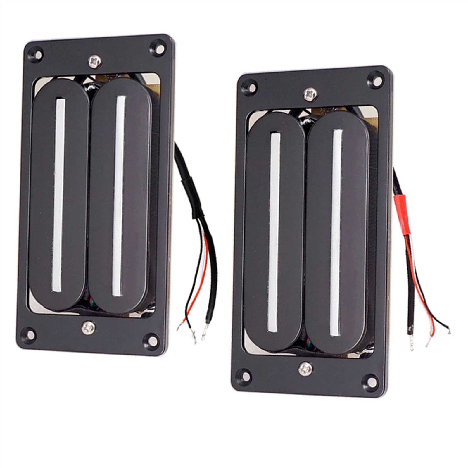 Dual Rail Humbucker Pickup for Electric Guitar - Black Wired Double Coil Guitar Pickup | Perfect for Rock, Metal & Blues Performances