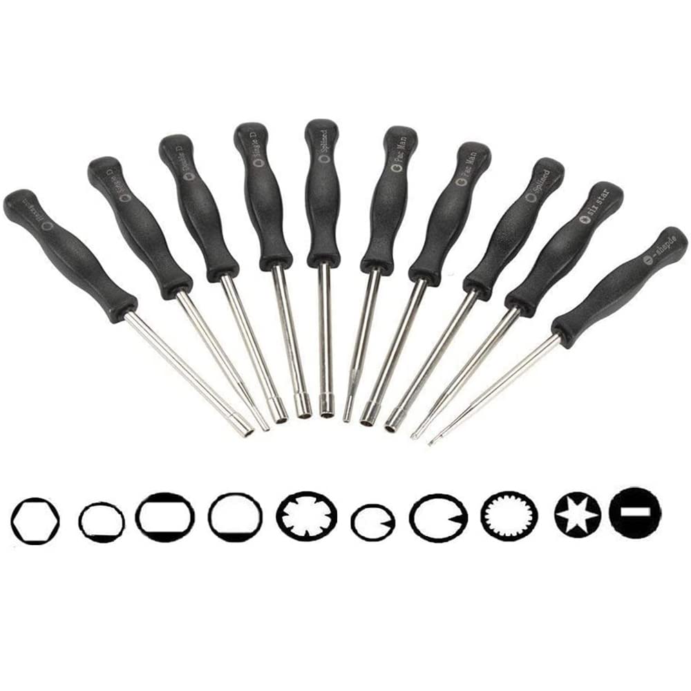 10-Piece Carburetor Adjustment Tool Kit - Small Engine Carb Screwdriver Set for Stihl, Husqvarna, MTD, Ryobi & Homelite String Trimmers - Perfect for Lawn Mower & Chainsaw Maintenance