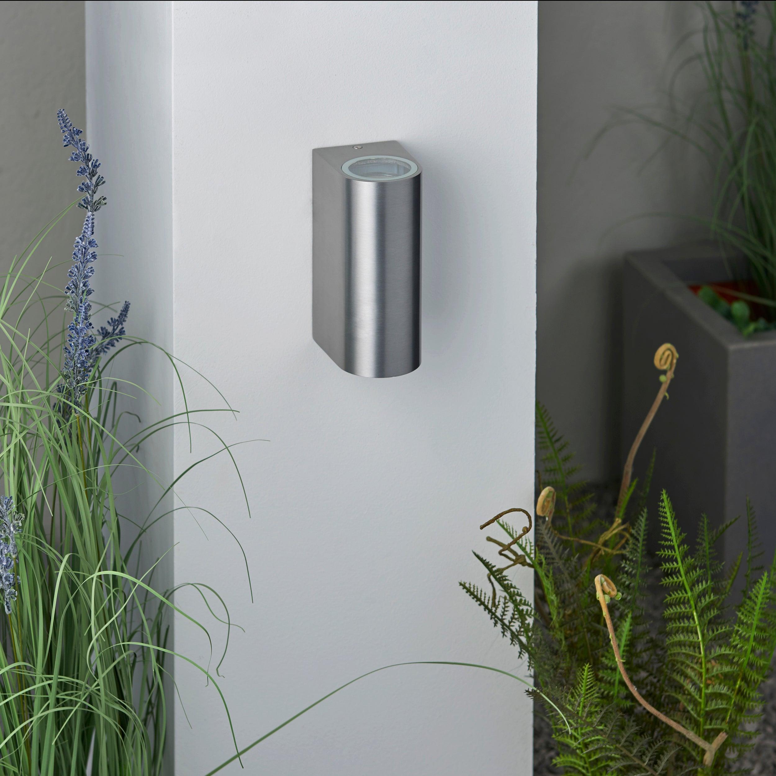 Doron 2-Light Silver Outdoor Wall Sconce - IP44 Waterproof - 35W LED - Perfect for Porch, Patio, and Garden Lighting