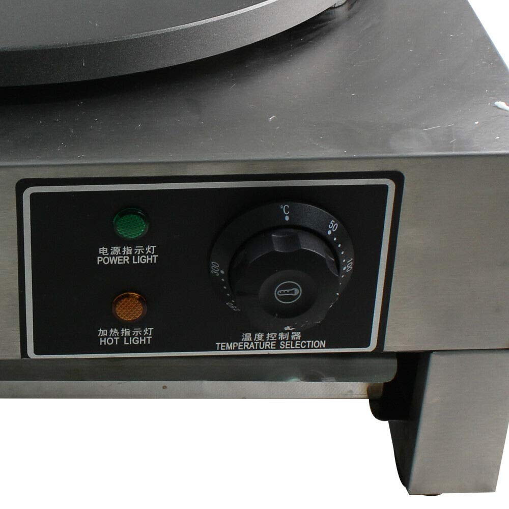 3KW Commercial Electric Crepe Maker Machine - Non-Stick Pancake Maker 110V for Restaurants, Cafes & Breakfast Catering - Perfect for Making Crepes, Pancakes & Flatbreads
