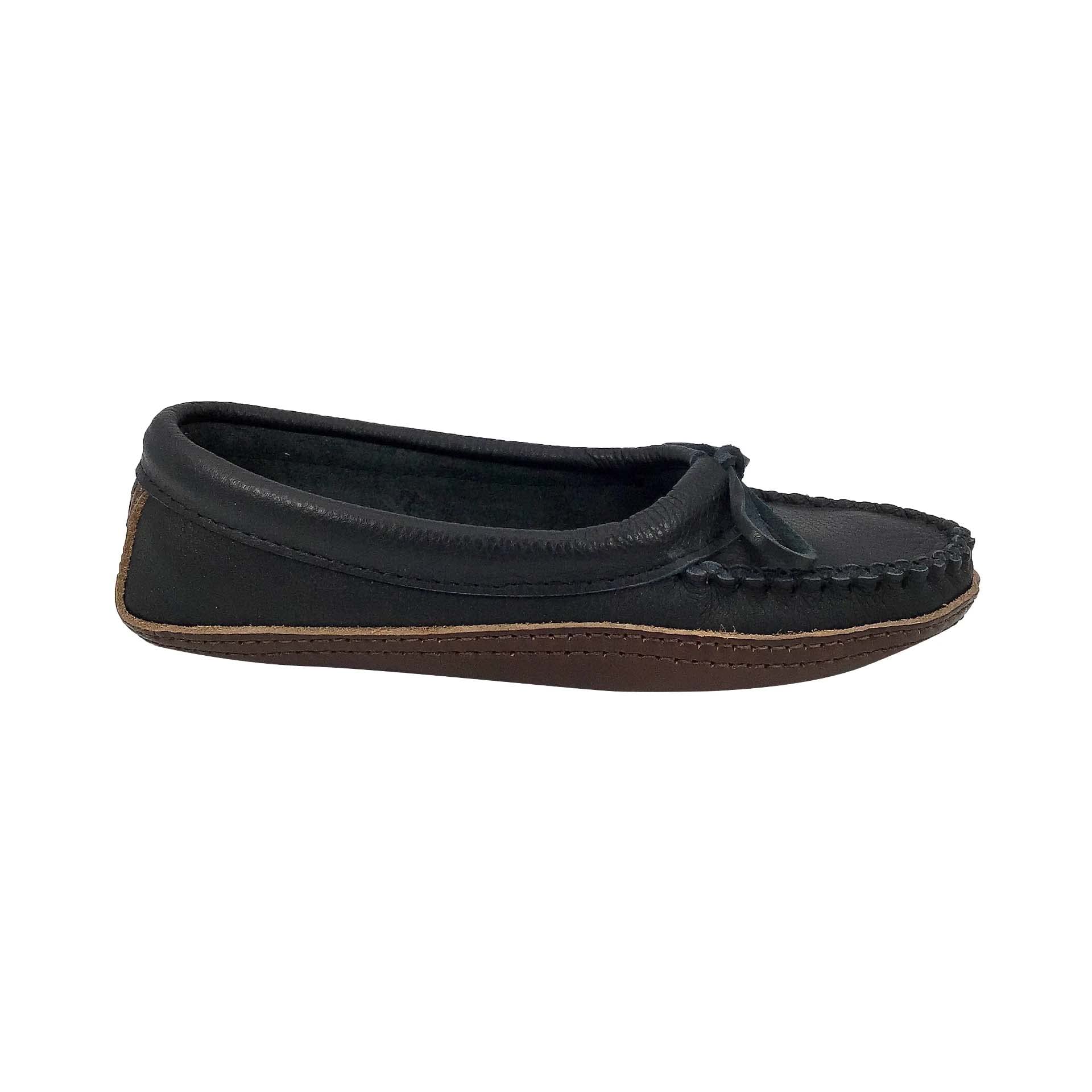 Bastien Industries Women's Moose Hide Leather Ballet Moccasins - Heavy Oil Tan Sole, Comfortable Earthing Shoes for Indoor/Outdoor Wear, Yoga, and Relaxation