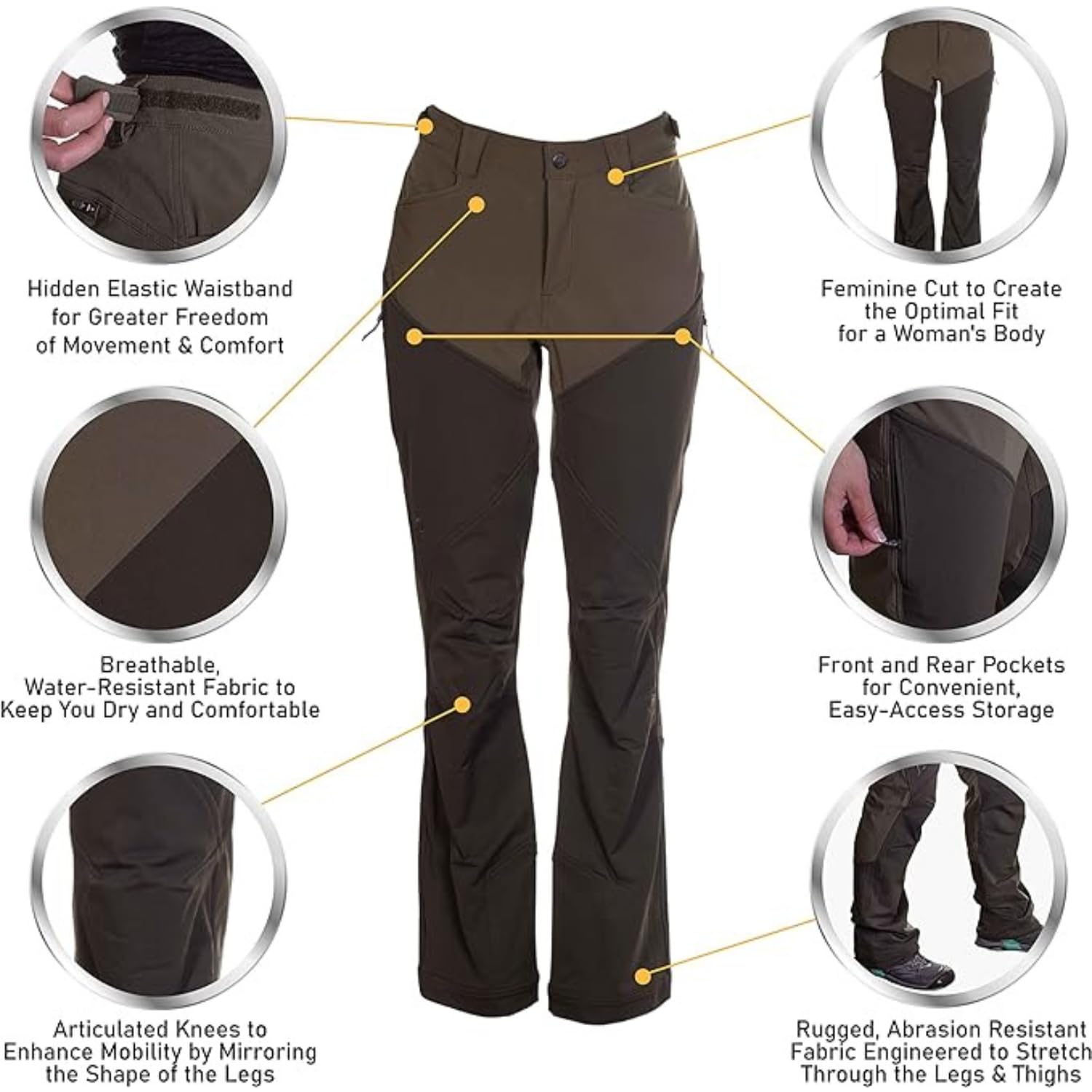 Pradlann Women's Lightweight Hunting Pants - Durable Field Pants for Outdoor Adventures, Hiking & Camping - Water-Resistant & Breathable Tactical Pants