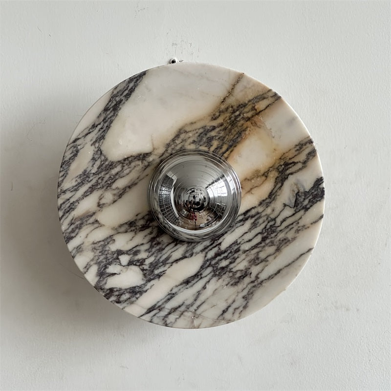 Calacatta Marble Wall Sconce Light - Modern Gold Finish Bathroom Vanity Lighting for Bedroom, Hallway & Living Room Decor