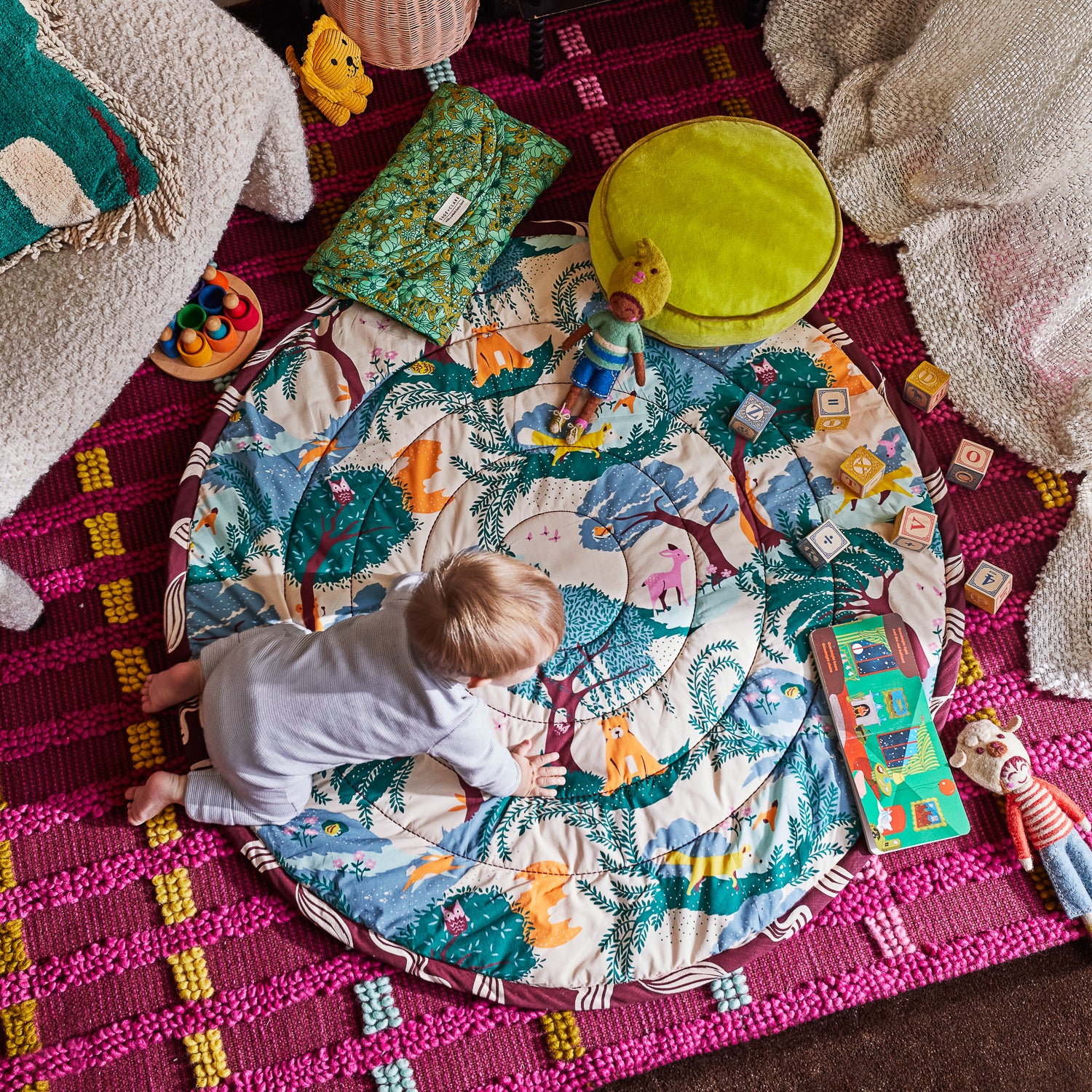 Evette Waterproof Changing Mat for Babies - Soft & Portable Diaper Changing Pad for Travel, Home & Nursery - Martini Design