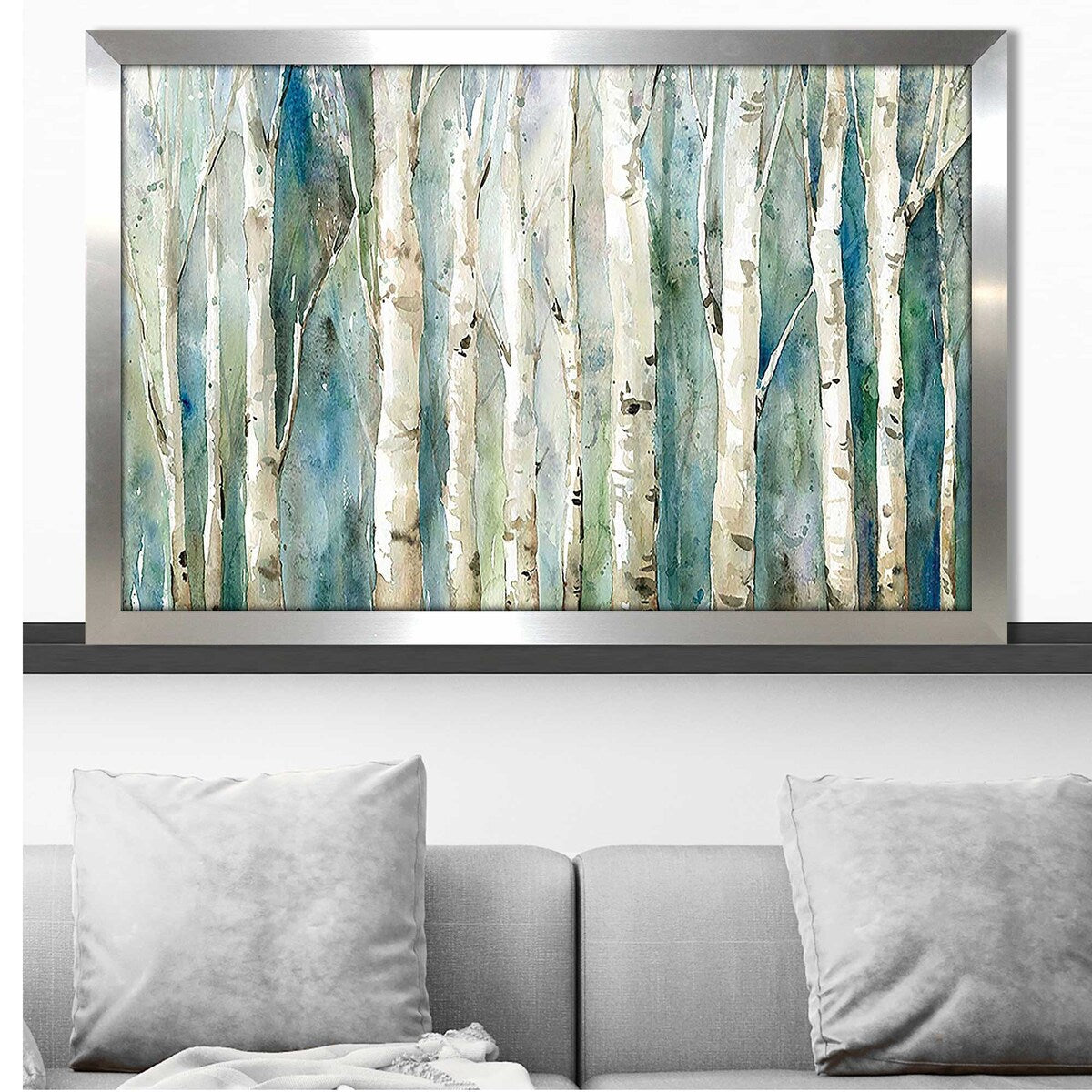Birch River Walk Print on Acrylic - Stunning Nature Wall Art for Home & Office Decor - Perfect for Living Room, Bedroom, or Office Space