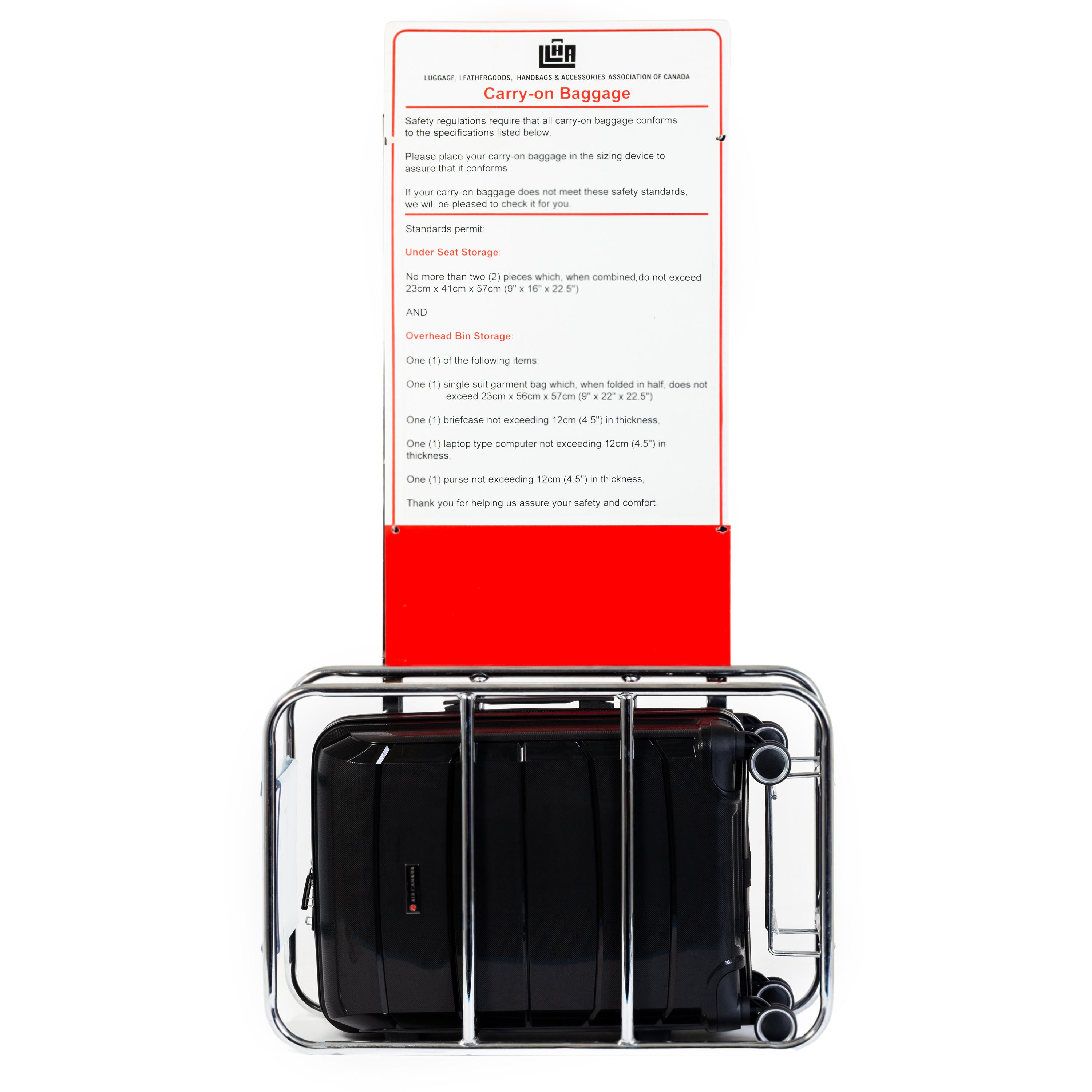 Air Canada Optimum Hardside Carry On Luggage - Lightweight Spinner Suitcase for Business Travel & Weekend Getaways | TSA Approved, Durable Polycarbonate Shell