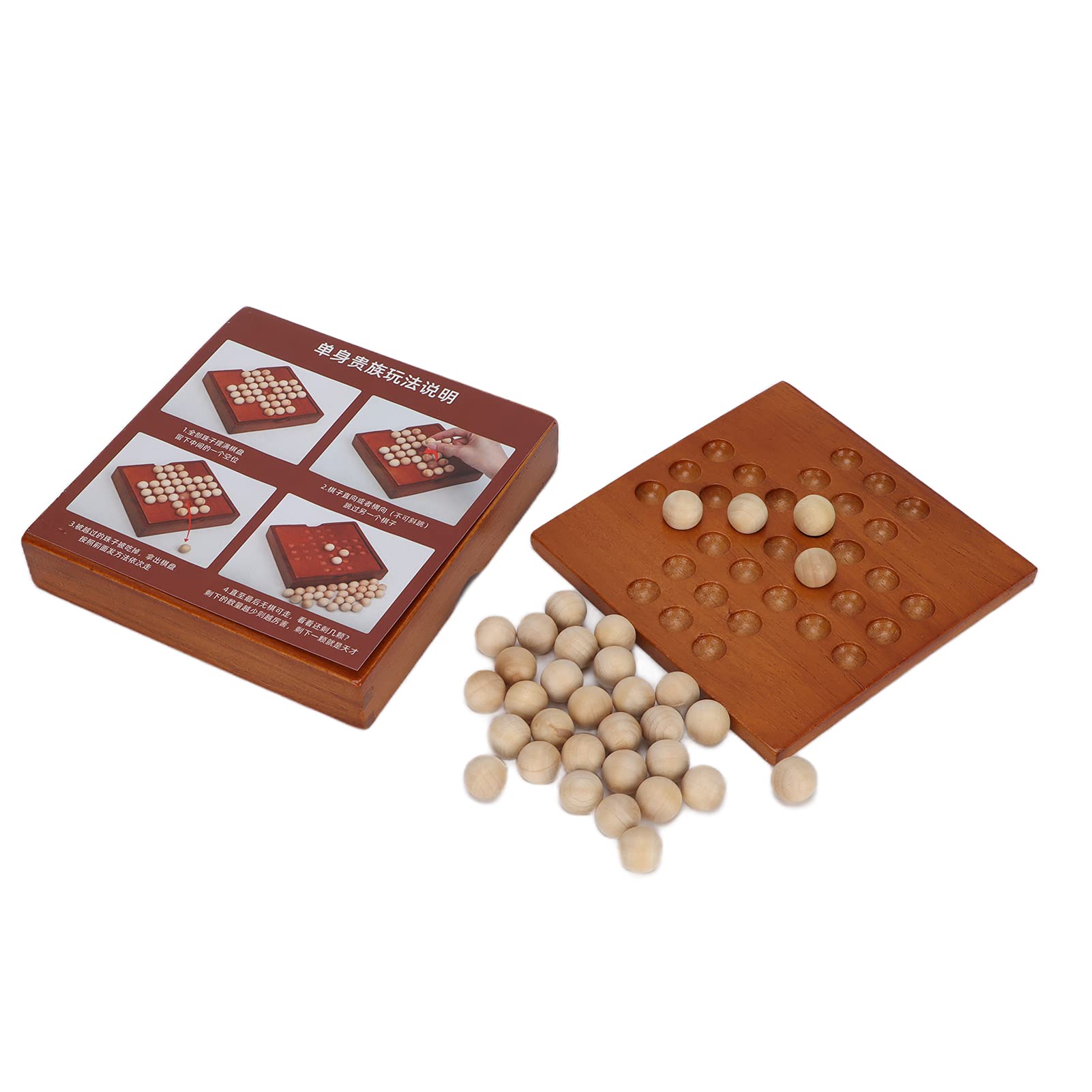 01 02 015 Premium Wooden Chess Set - Compact & Portable Chess Board Game with Pieces - Perfect for Home, Travel, Nursing Homes - Great Gift for Seniors & Chess Lovers - Ideal for Indoor Games, Family Bonding & Mental Stimulation