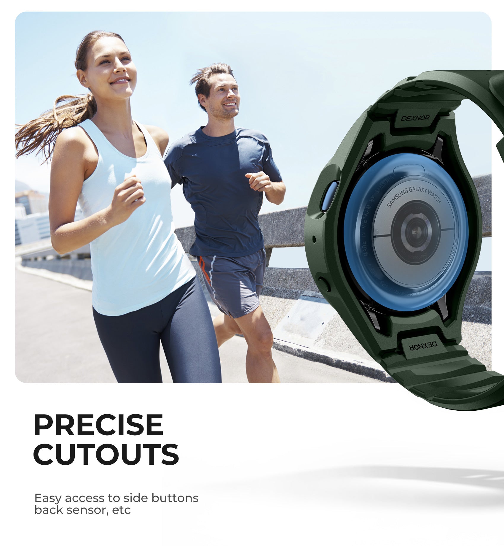 Premium Silicone Replacement Band for Samsung Galaxy Watch Active 2 (44mm) - Comfortable Durable Sport Strap for Workouts, Running & Daily Wear