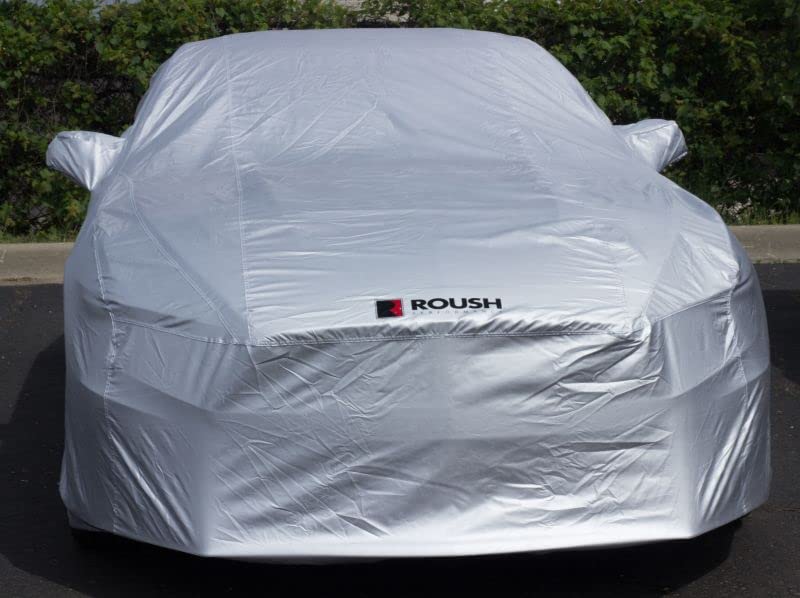 Roush 421933 All-Weather Stormproof Car Cover - Heavy Duty Waterproof UV Protection for Outdoor Vehicle Protection (1 Pack) - Ideal for Cars, Trucks, SUVs in Harsh Weather Conditions