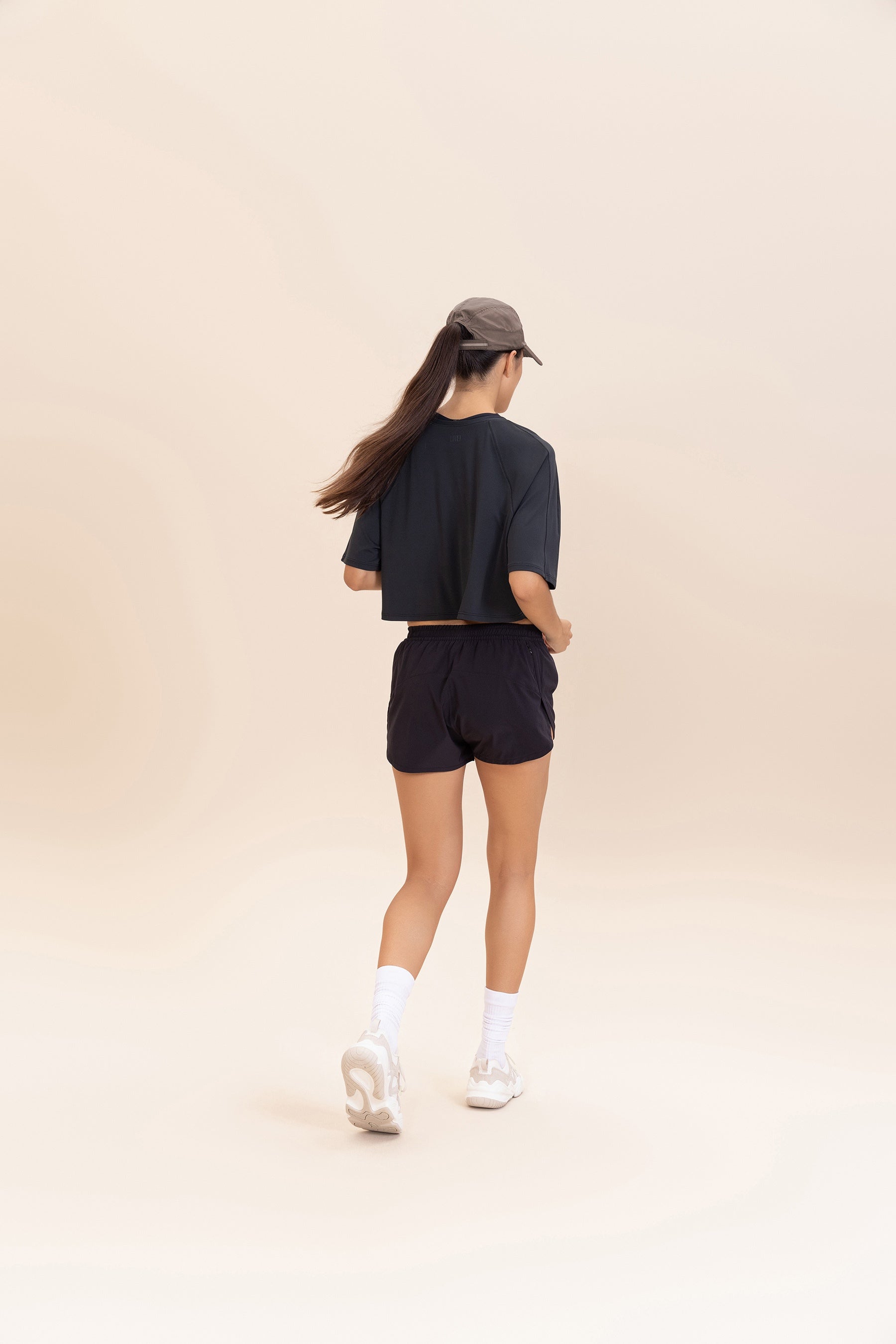Women's Crop Bio Stretch T-Shirt - Soft Comfortable Short Sleeve Top for Yoga, Gym & Casual Wear