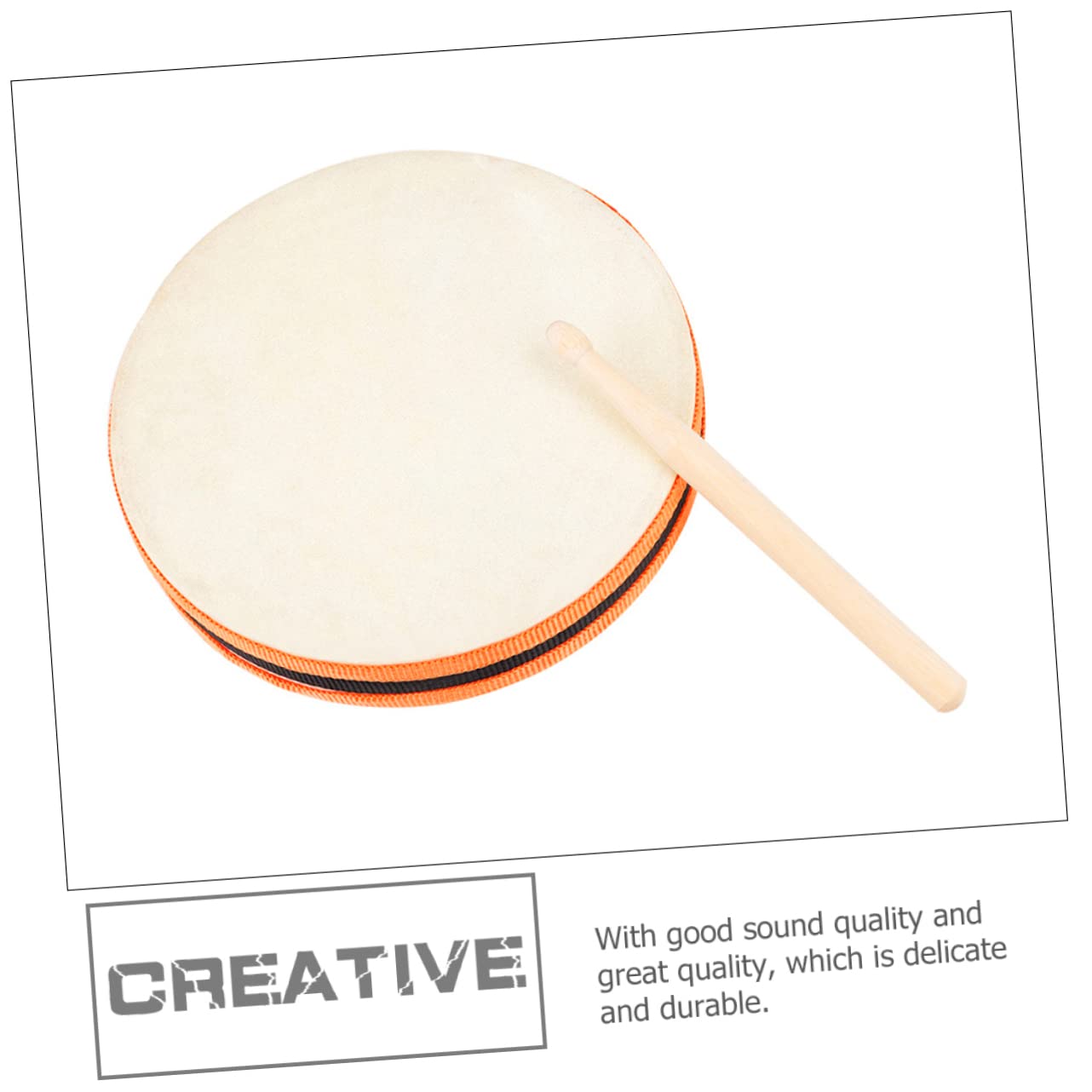 Hohopeti 1 Set Hand Drum Sheepskin - Educational Musical Toys for Kids & Toddlers | Percussion Instrument for Early Childhood Development, Classroom Activities & Family Fun