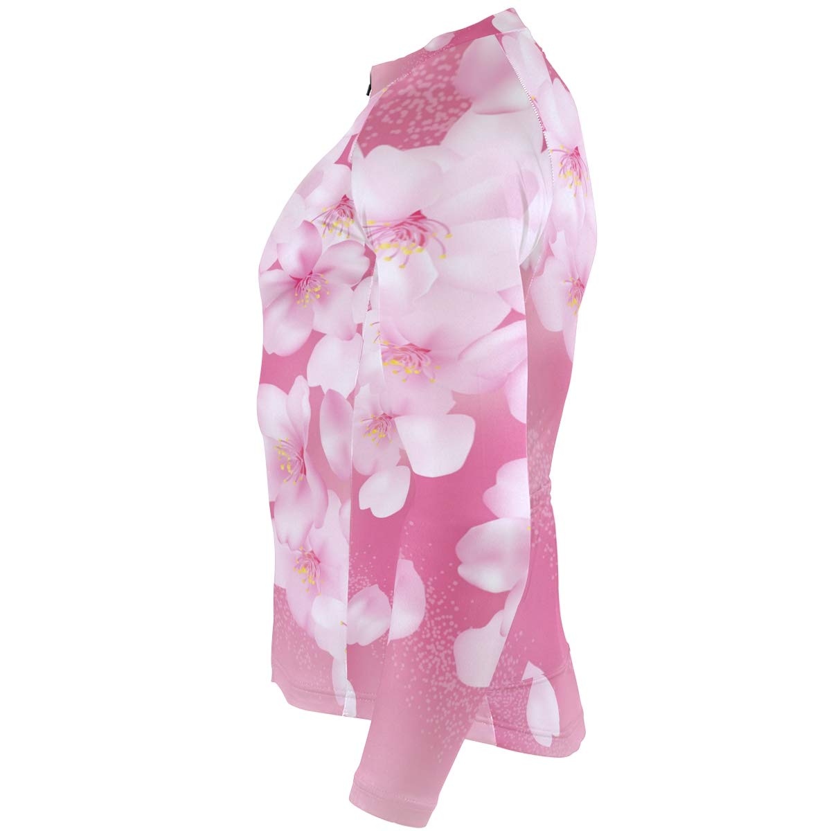 **Japanese Cherry Blossom Men's Cycling Jersey - Long Sleeve Bike Jacket for Road & Mountain Biking - Breathable & UV Protection for Outdoor Sports**