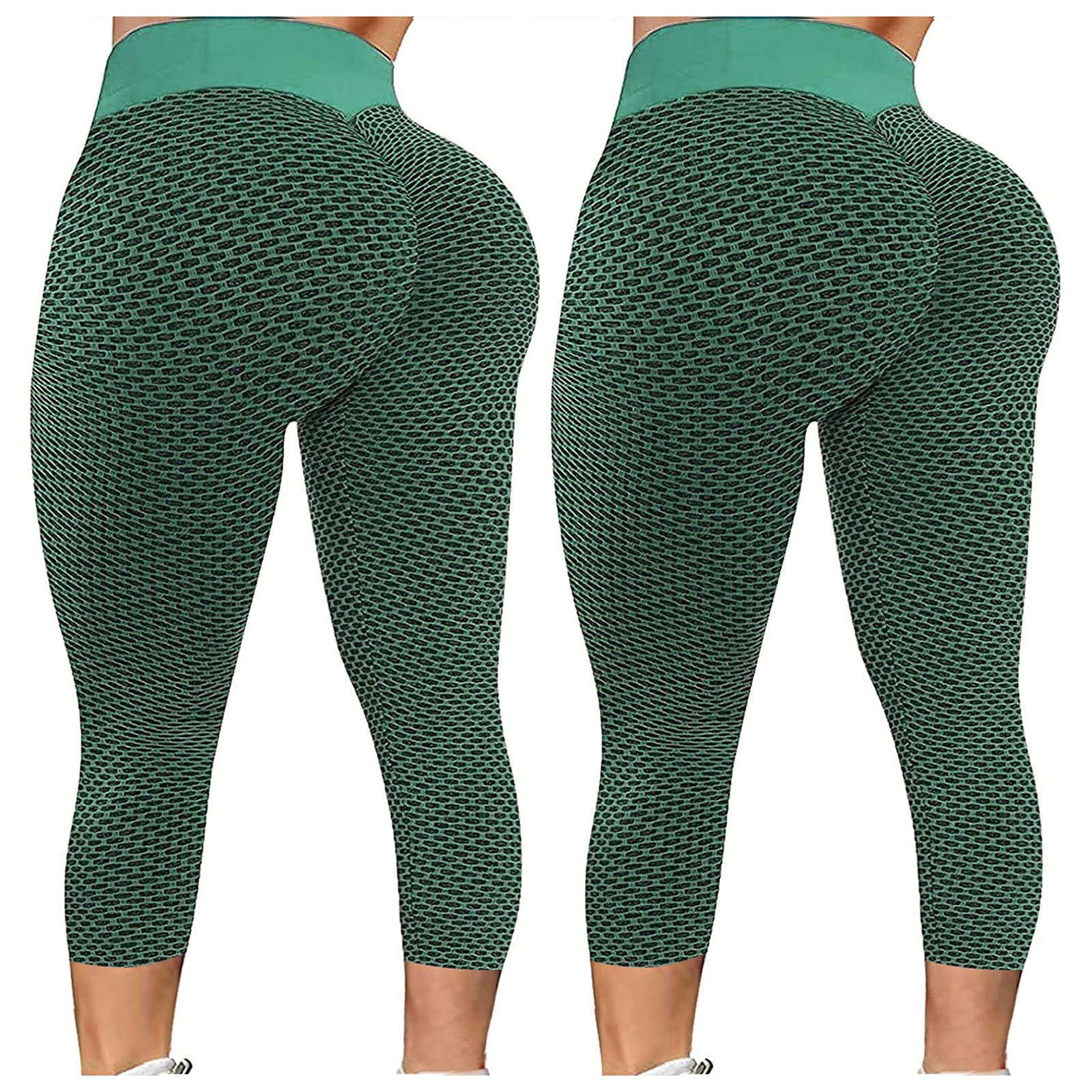 Eoailr 2PC High Waisted Yoga Pants for Women - Butt Lifting Tummy Control Workout Leggings - Stretchy Running Pants for Gym, Yoga & Active Lifestyle