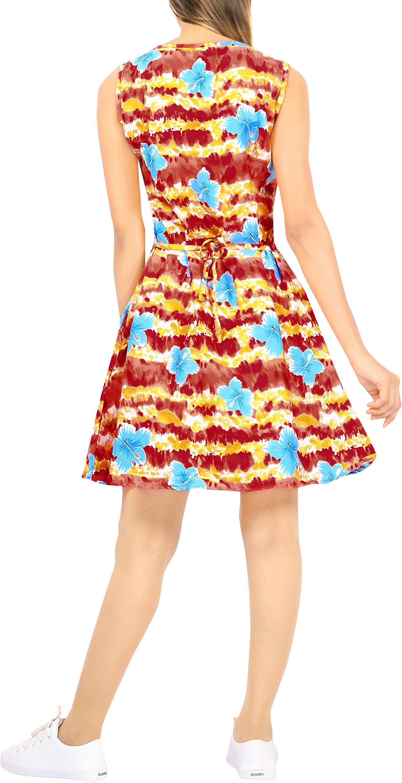 LA LEELA Women's Floral Beach Cover Up Dress - Lightweight Hawaiian Summer Vacation Swimwear Coverup for Pool, Beach & Tropical Holidays