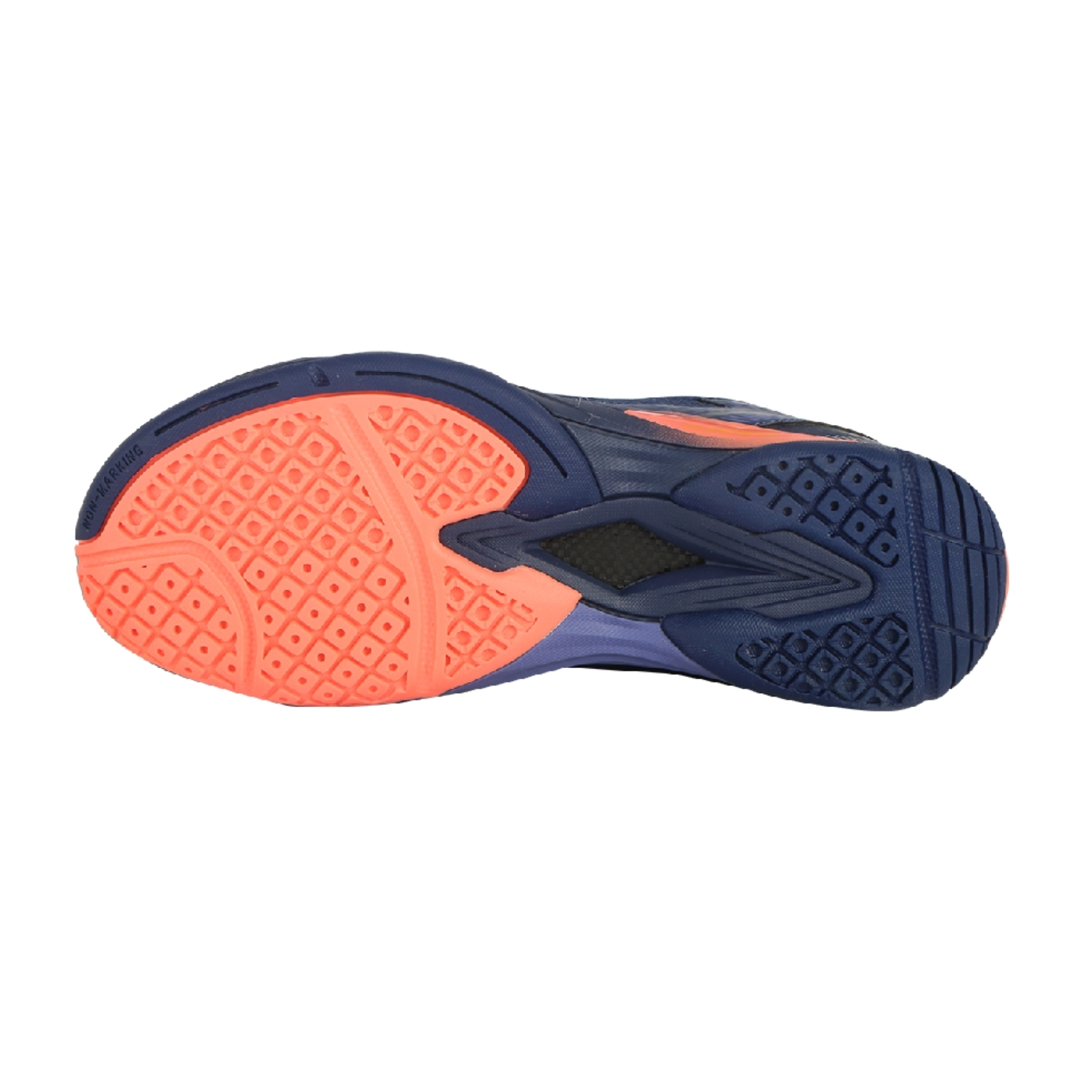 Victor S82TD Badminton Court Shoes for Men & Women - Medieval Blue/Neon Orange - Lightweight Non-Slip Indoor Sports Shoes for Badminton, Tennis, Squash & Volleyball
