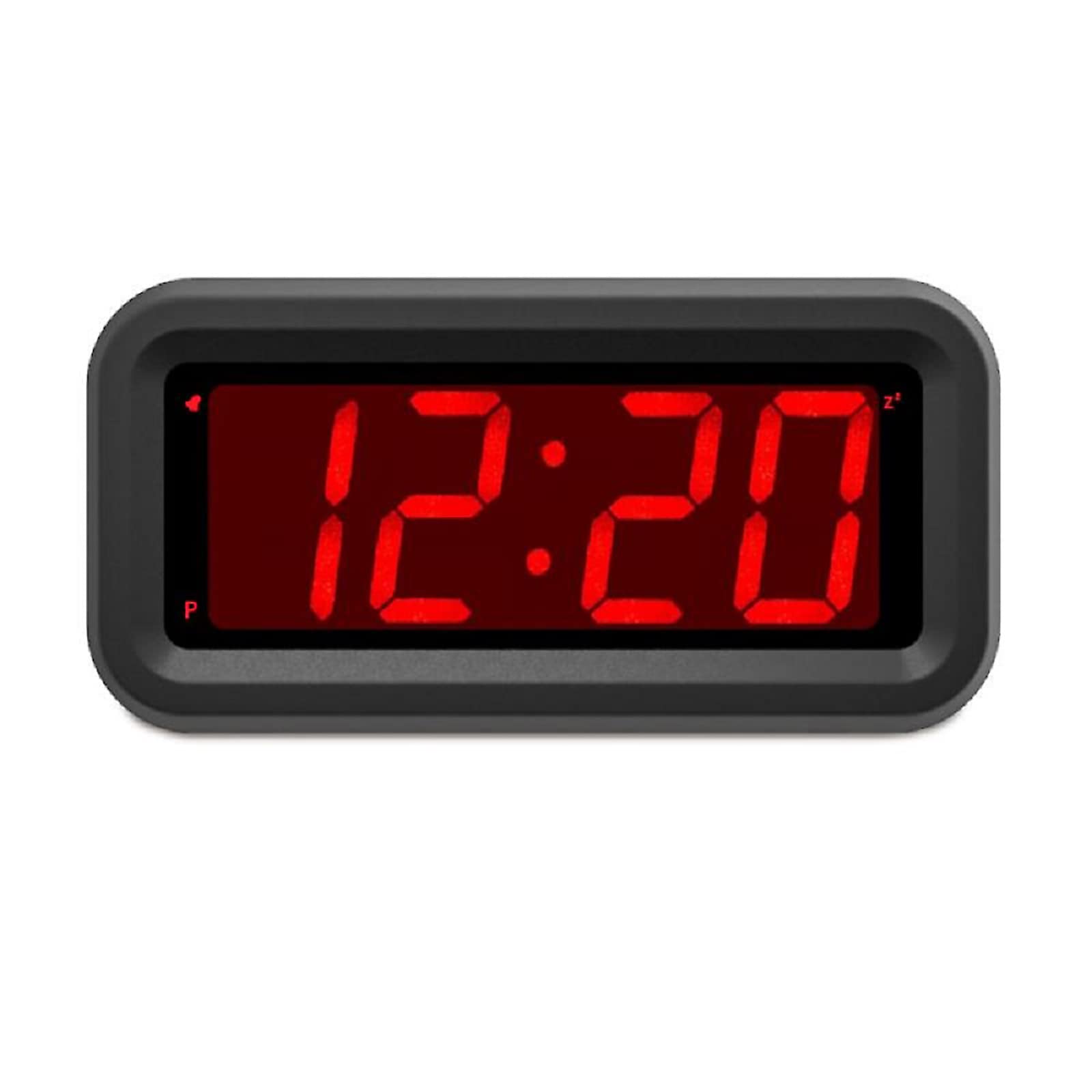 Digital Alarm Clock with LED Large Display - Battery Operated, 2-Level Brightness Dimmer, Lasts 12+ Months on 4 AA Batteries - Perfect for Kids, Teens, Bedroom & Nightstand Use