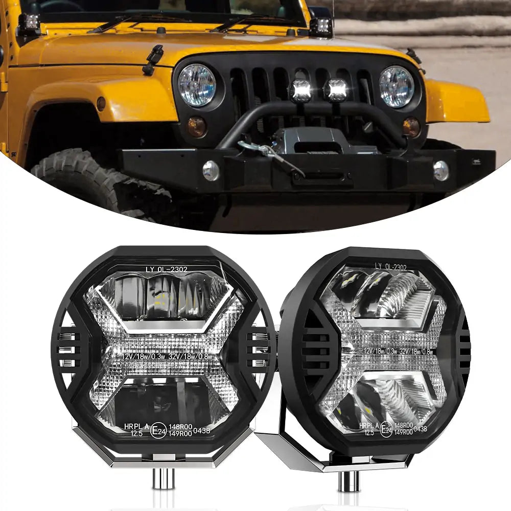 LOYO 50W 4-Inch LED Offroad Light Bar - 4000LM Super Bright Driving Lights for Trucks, Jeeps, Pickups, ATV & UTV (2-Pack) - Perfect for Night Off-Roading, Work Lighting & Trail Adventures